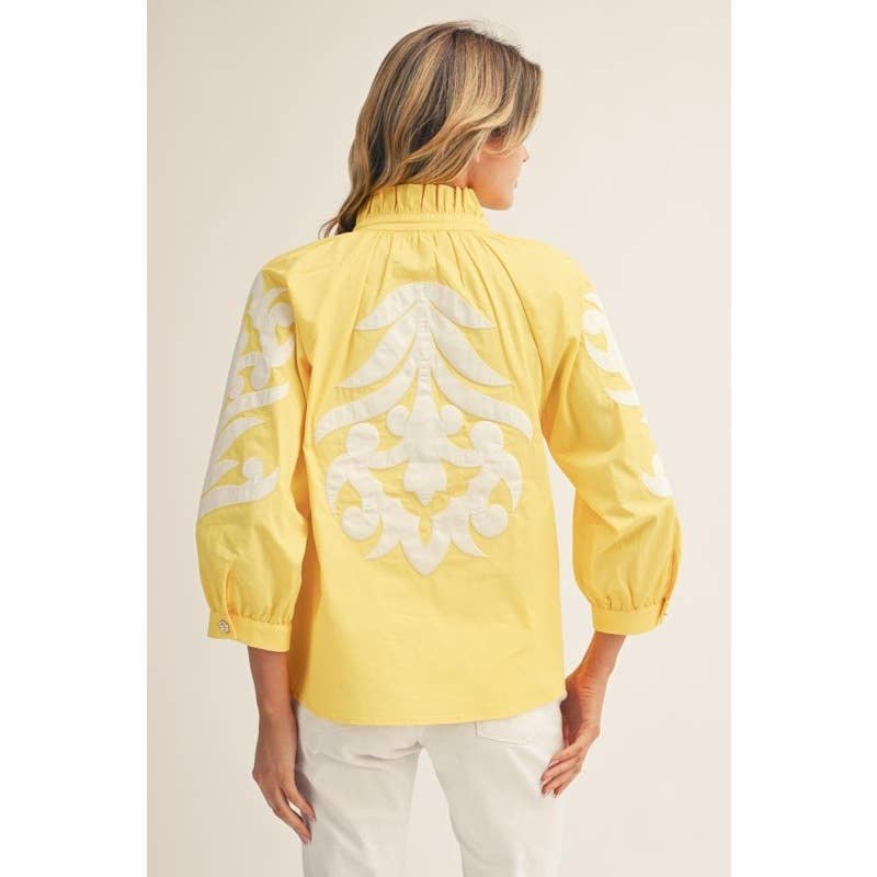 NEW Baroque applique detail top