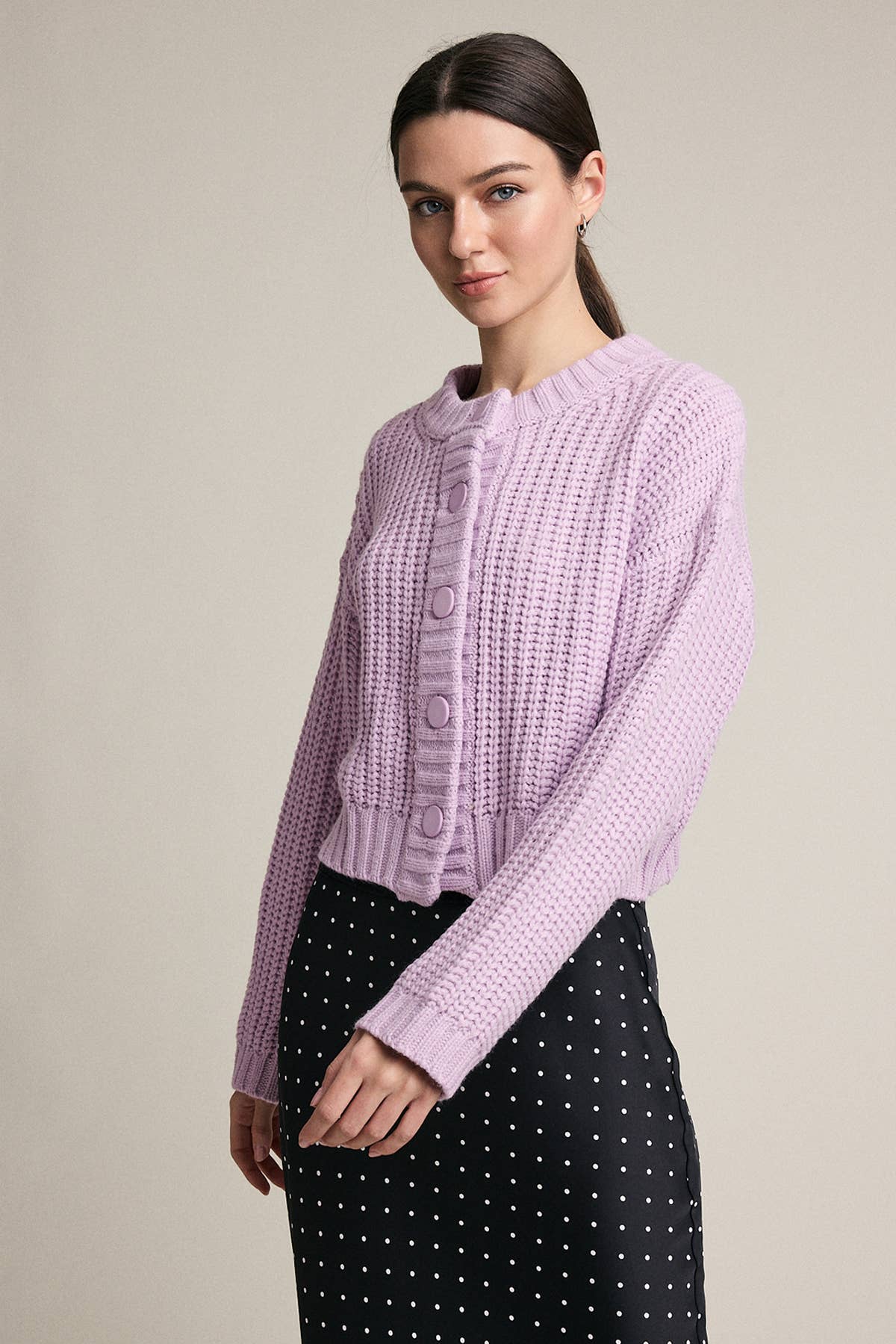 Chunky Knit Button Front Cardigan - RSW1228