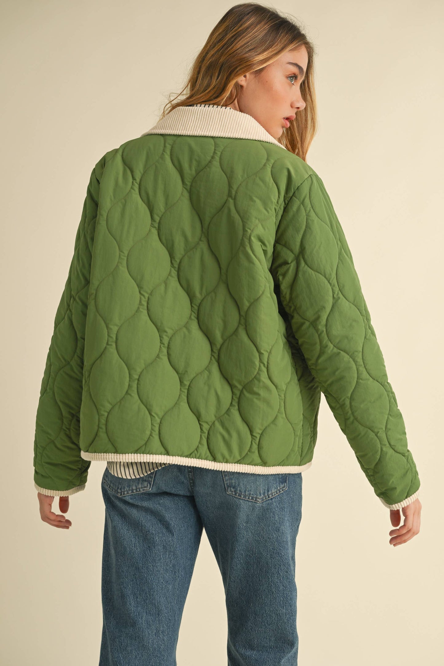 Quilted Button-Down Jacket