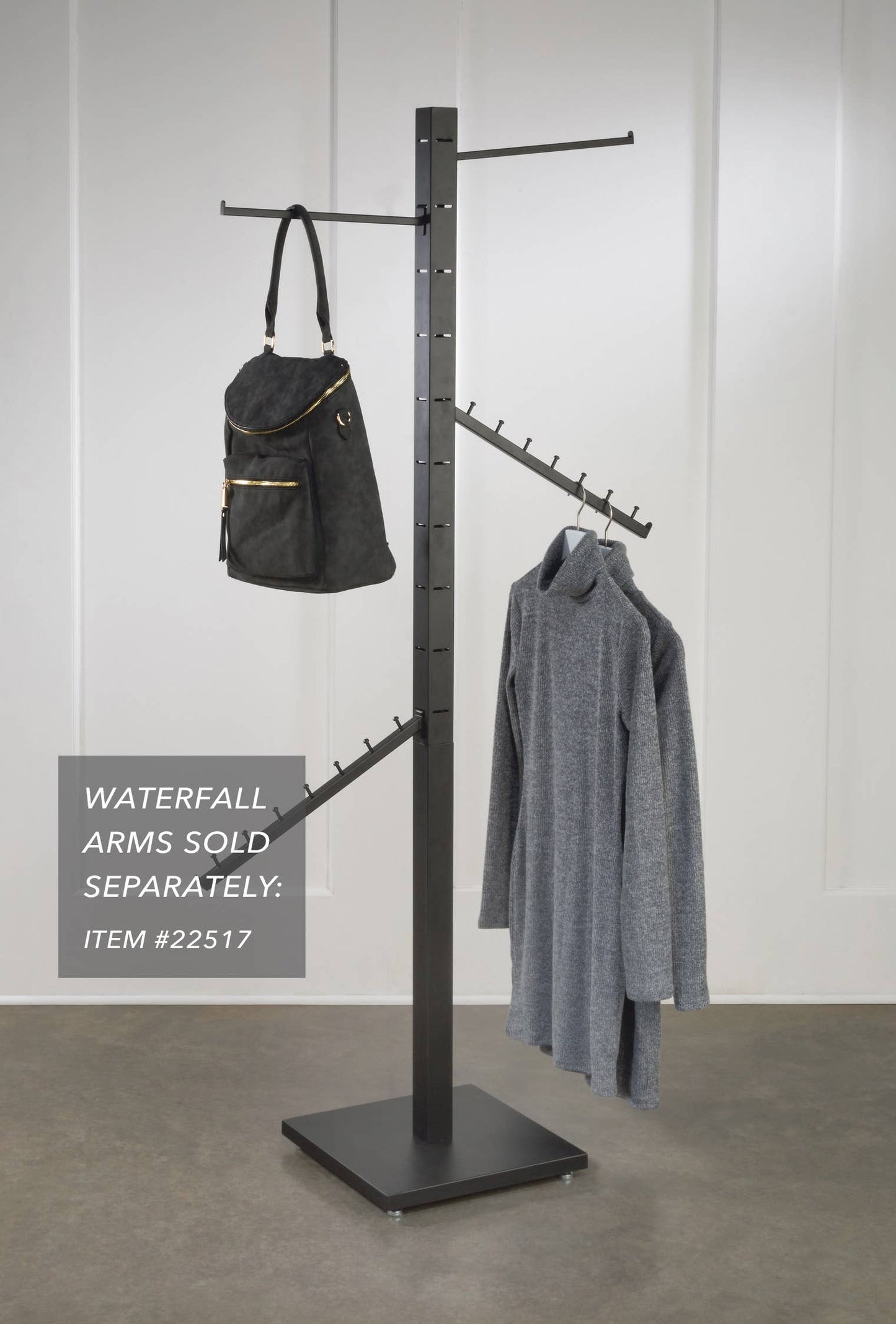 4-Sided Floor Standing Displays with 12 Adjustable Arms