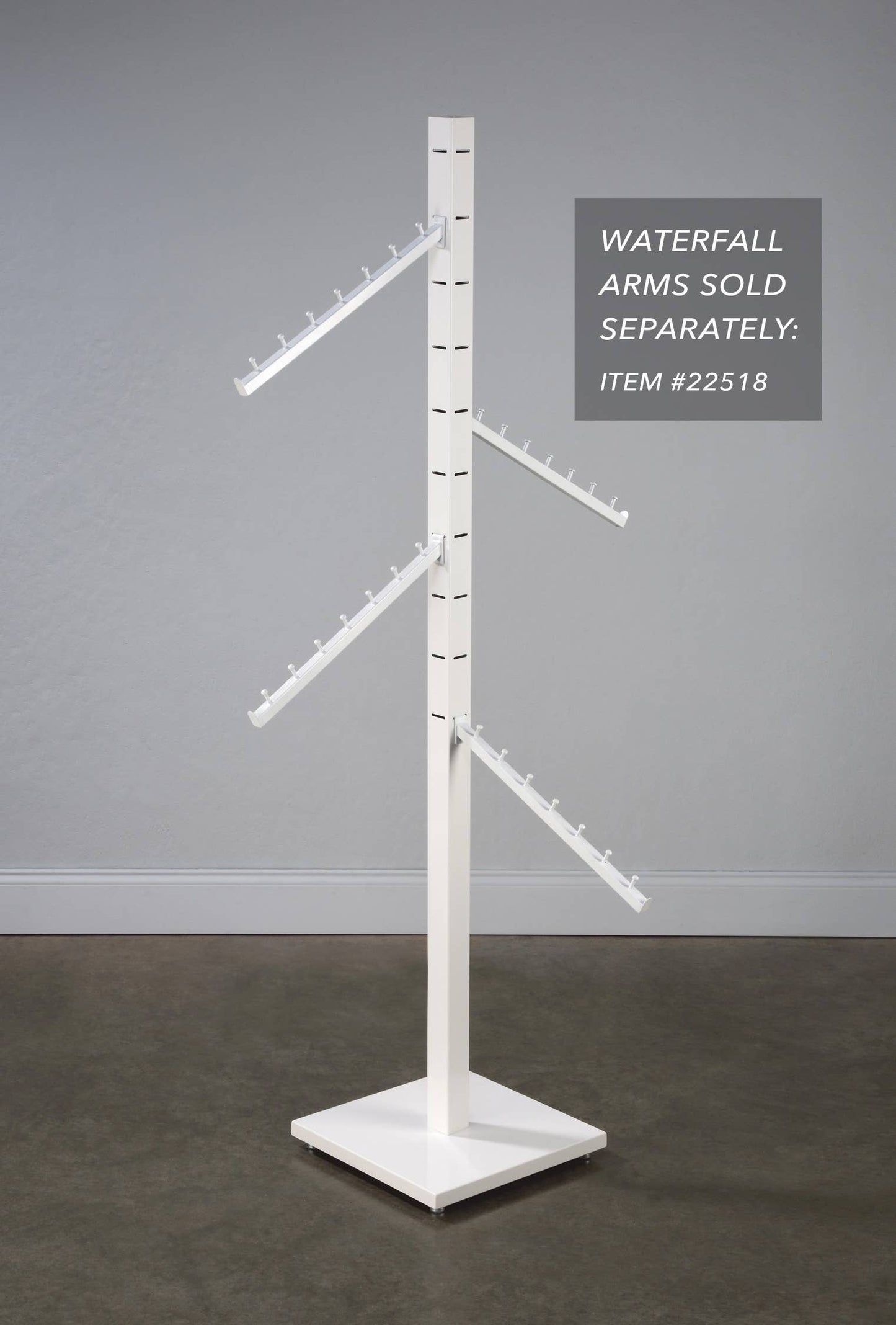4-Sided Floor Standing Displays with 12 Adjustable Arms