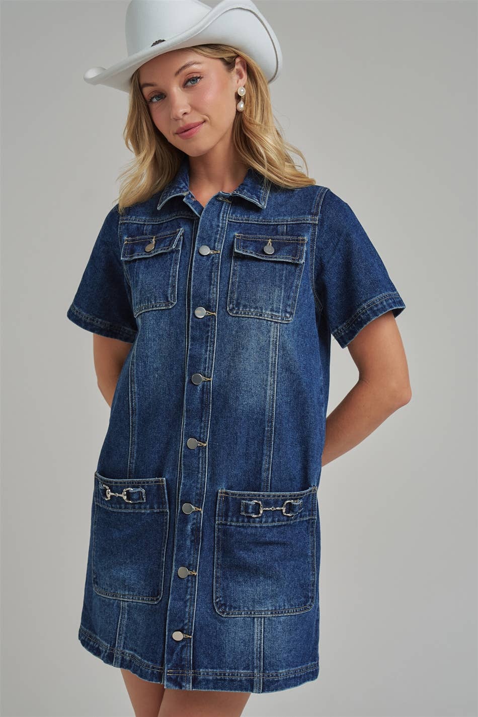 WESTERN DENIM MINI SHIRT DRESS_JLD60071-01