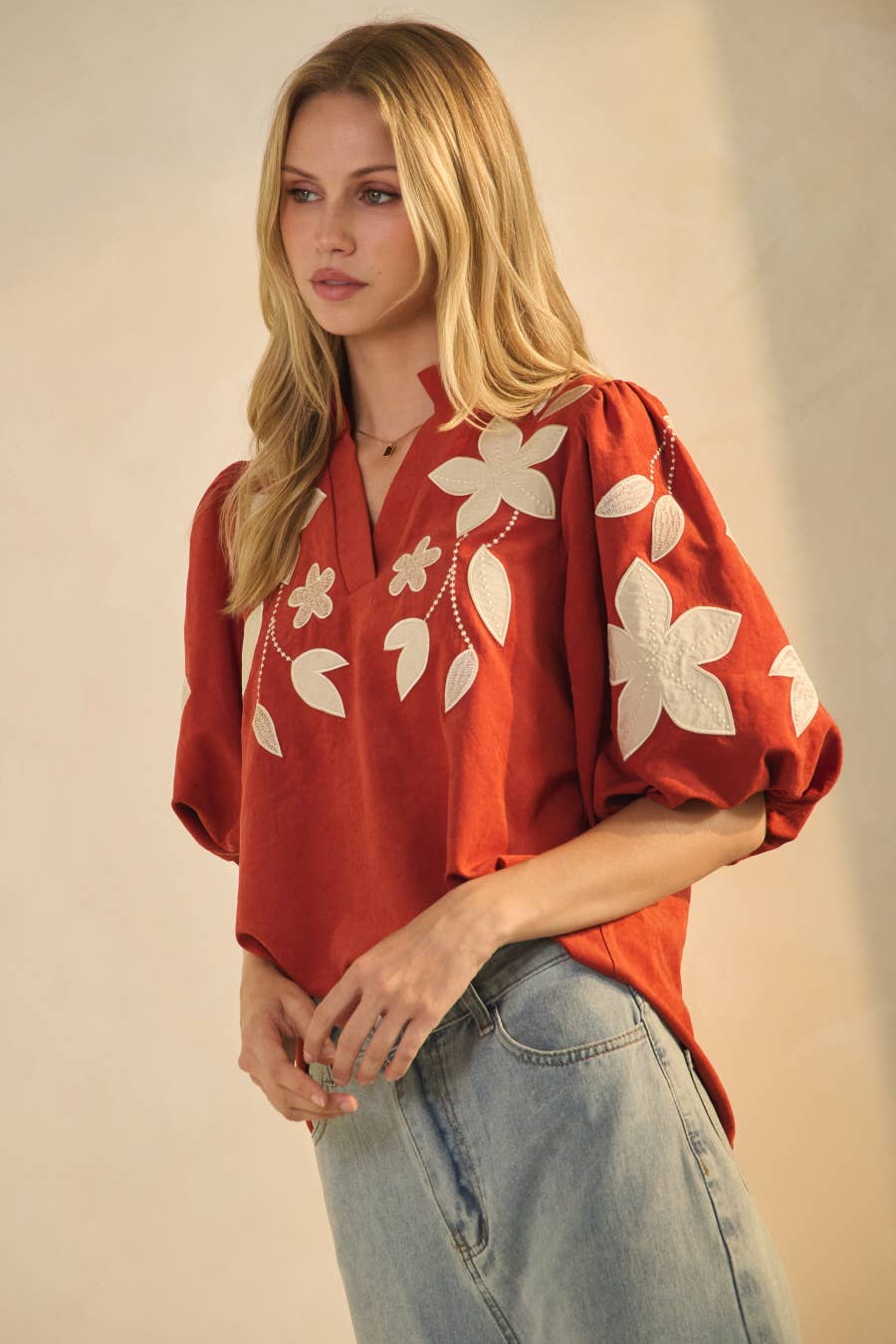 Washed Suede Top