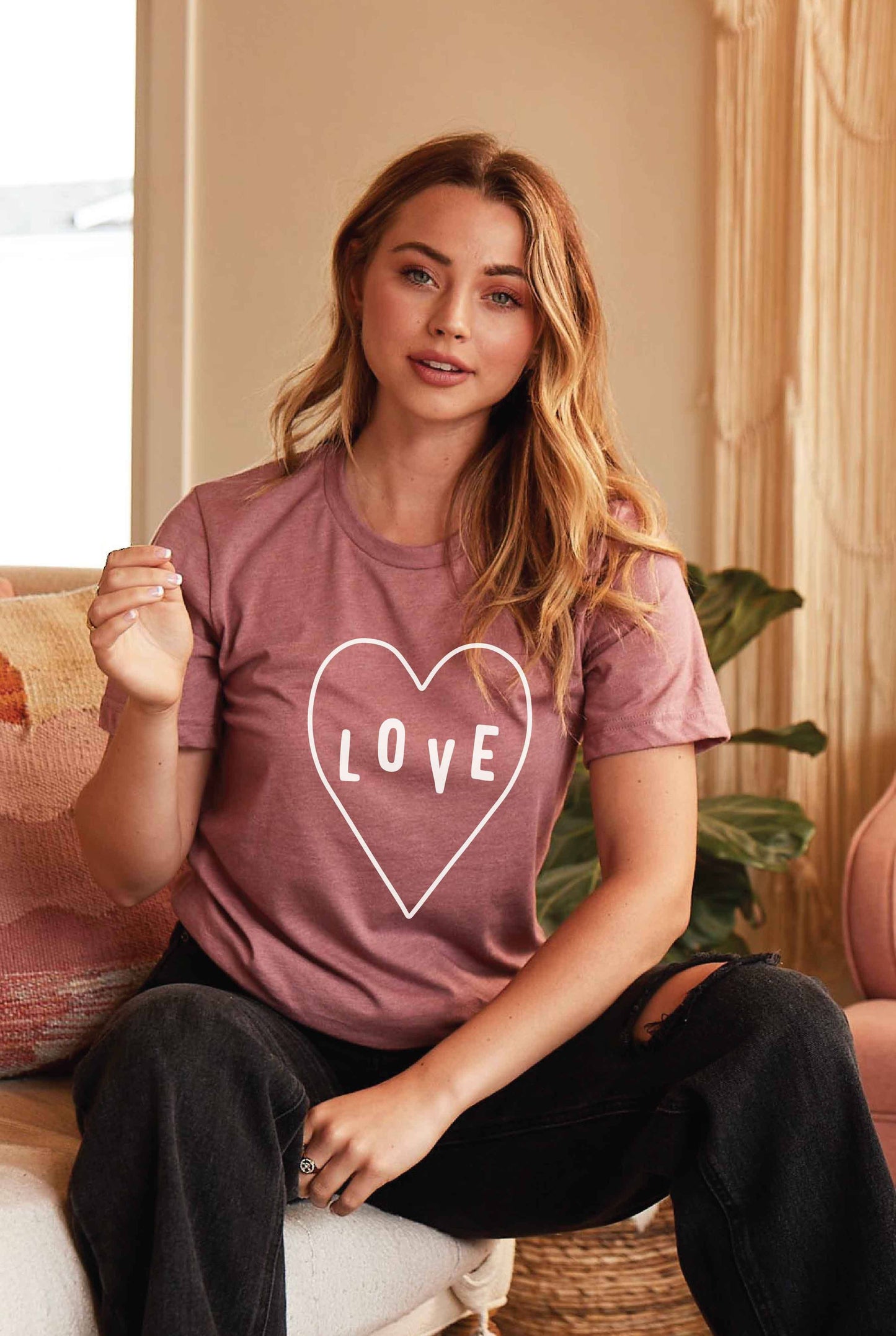 LOVE Graphic T-Shirt - Bohemian Style