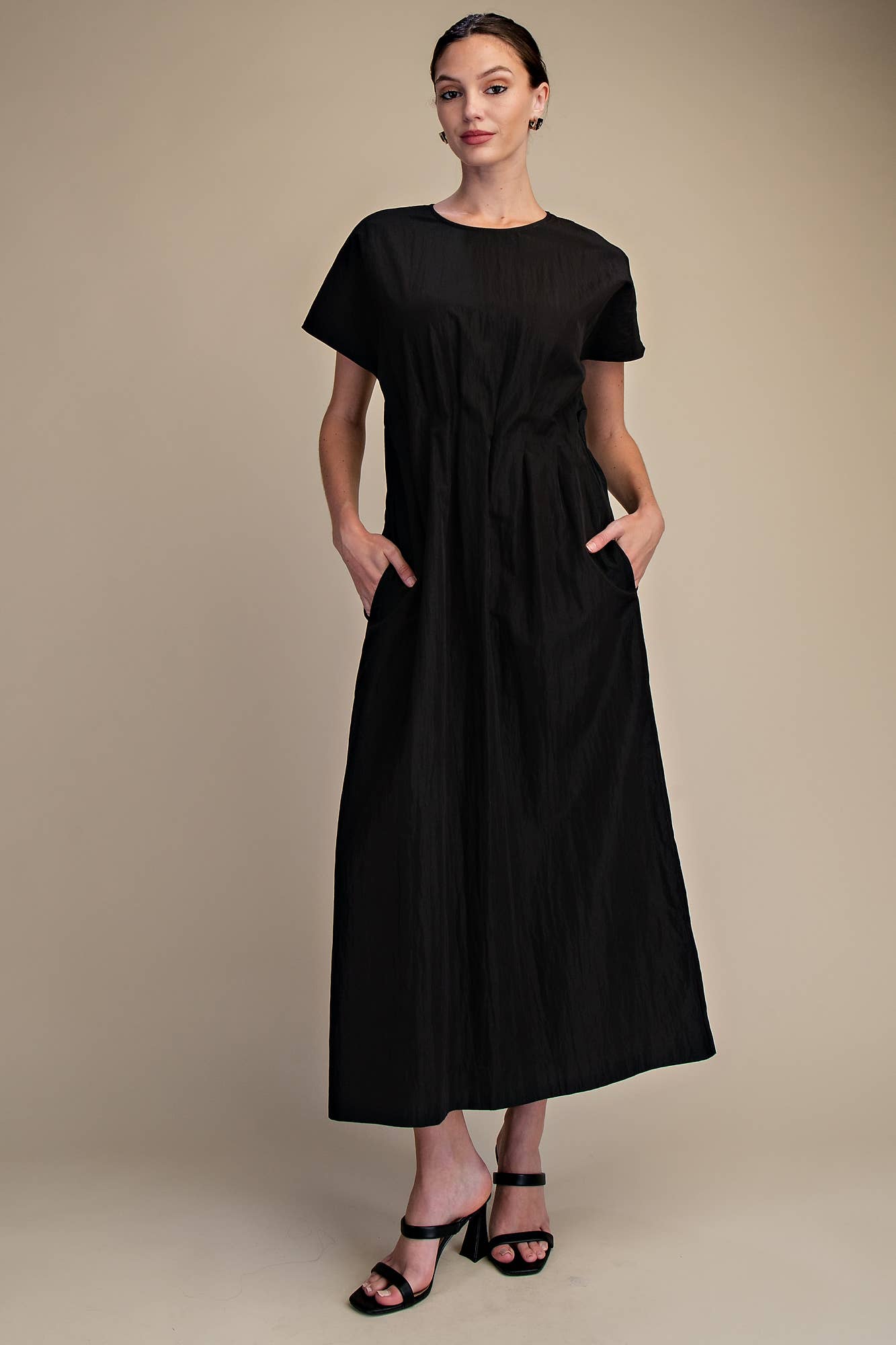 Round Neck Midi Dress