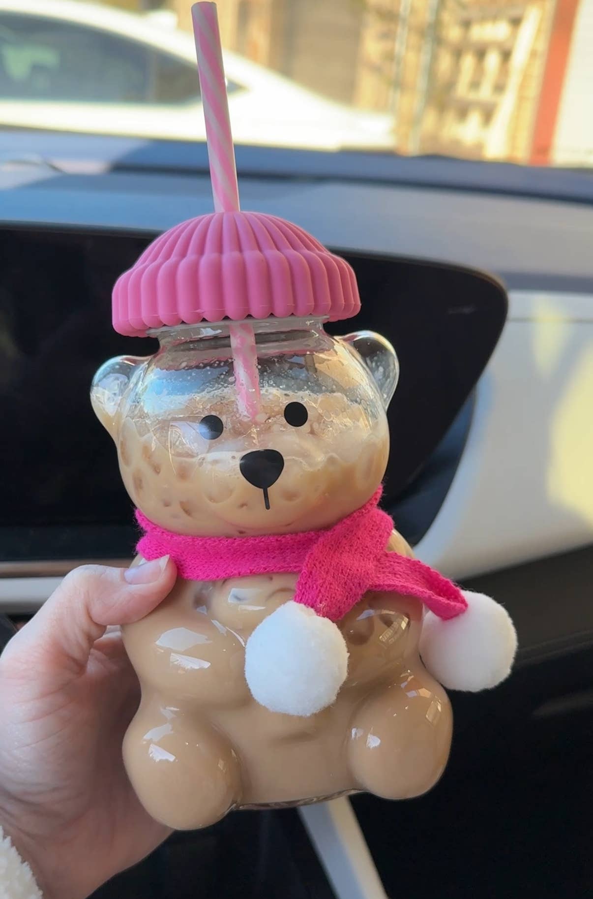 Honey Bear Latte Glass Cups