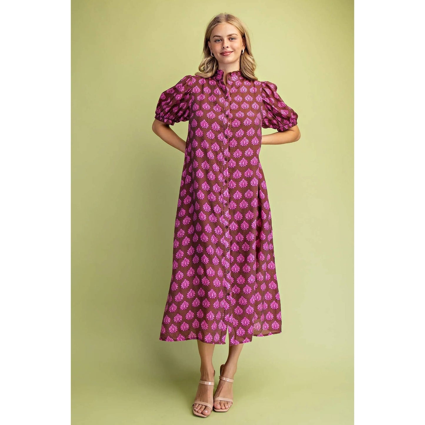 Printed Midi Dress