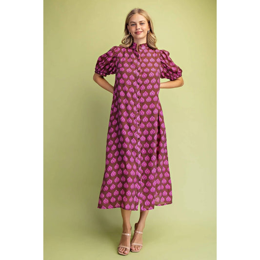 Printed Midi Dress
