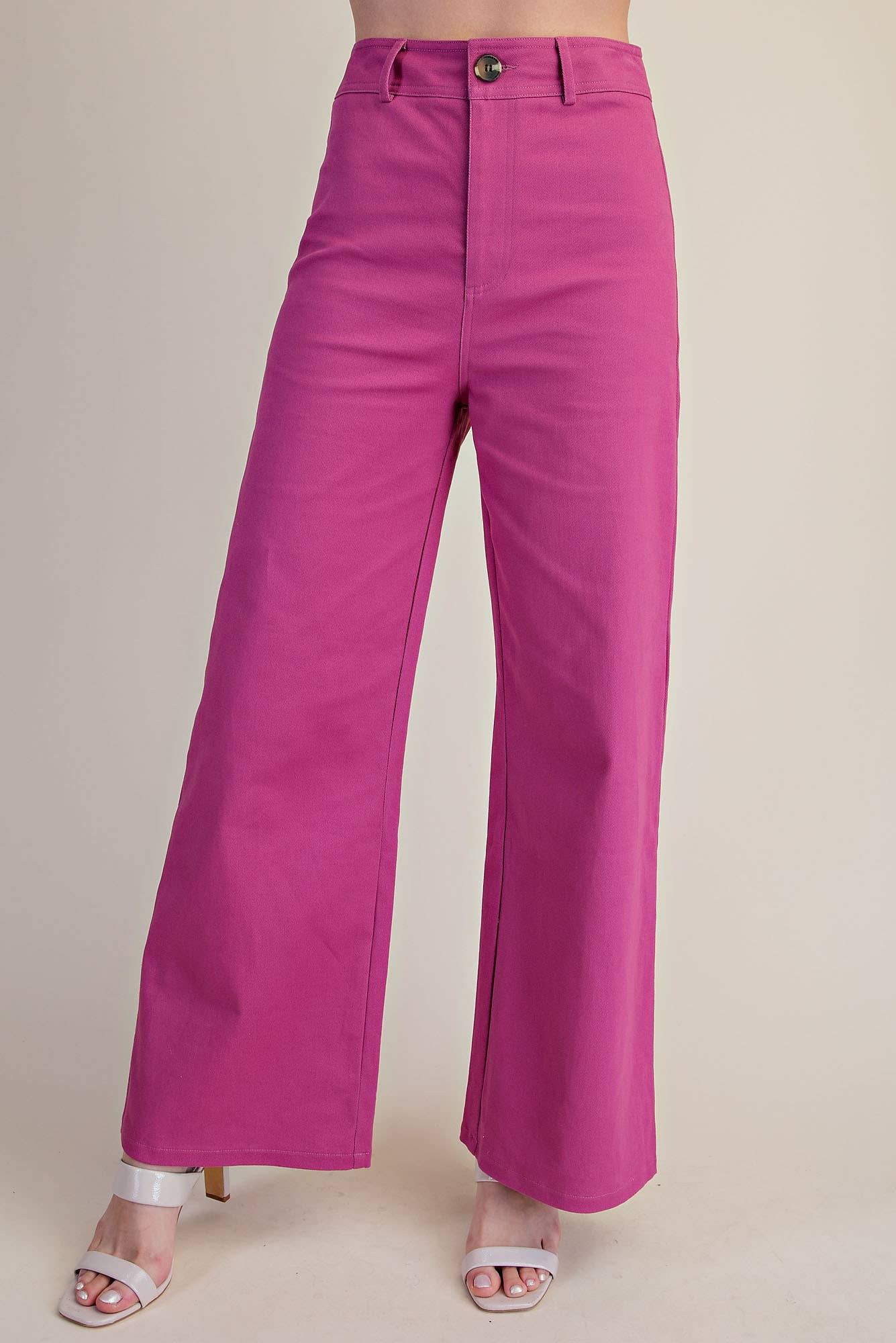 High-Waist Straight Stretchy Pants