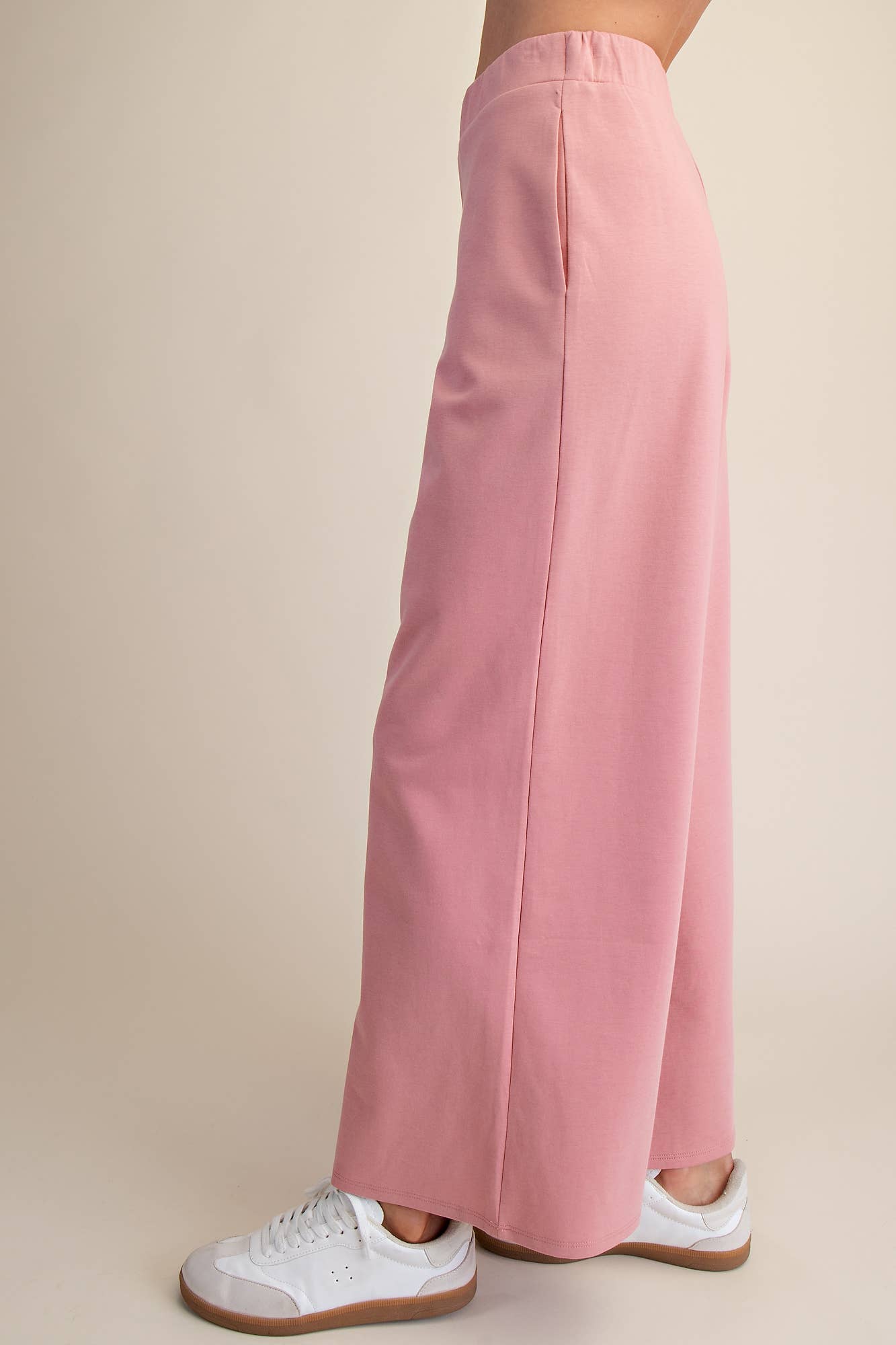 Waist Elastic Band Wide Leg Pants