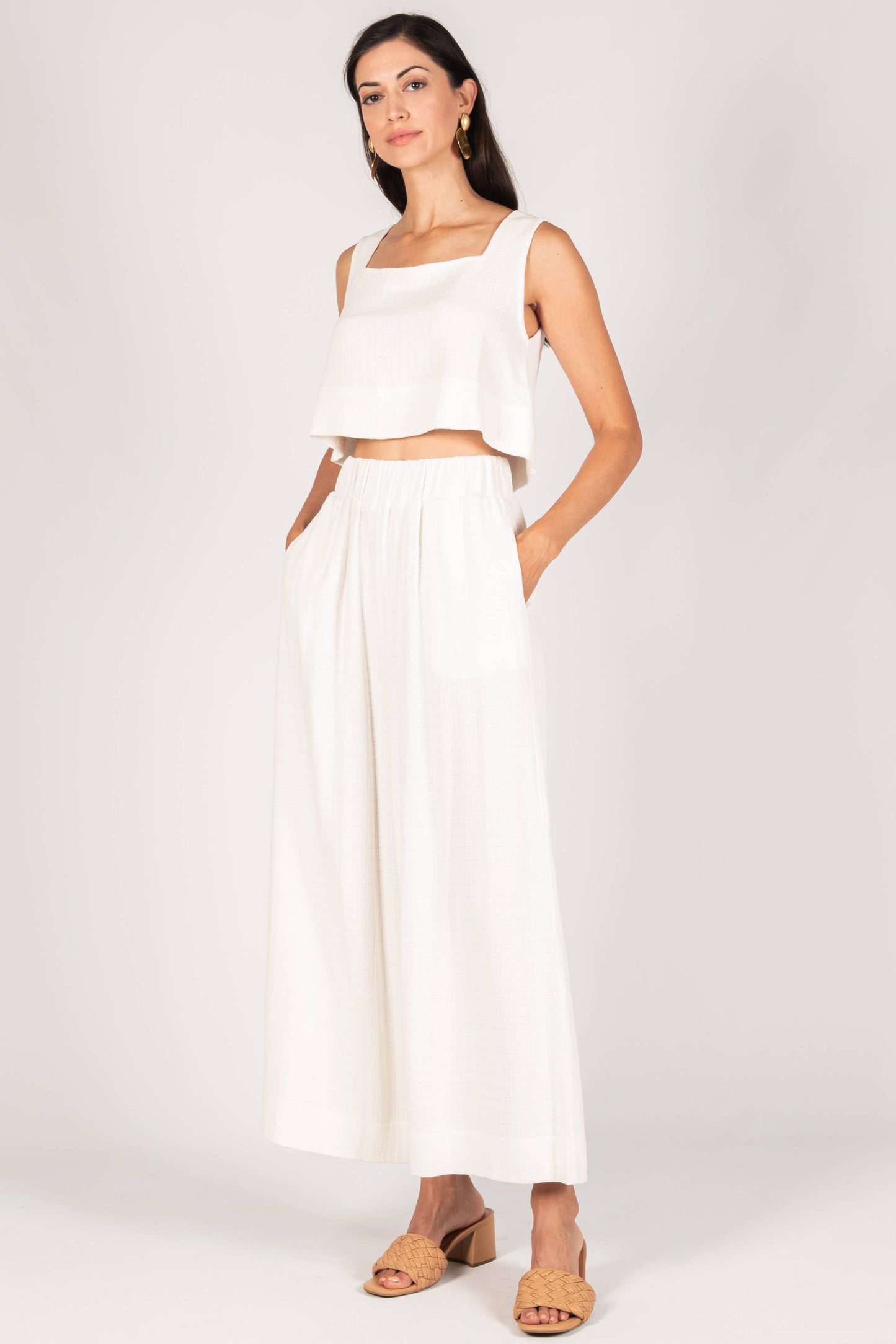 P. CILL Linen Wide Leg Pants