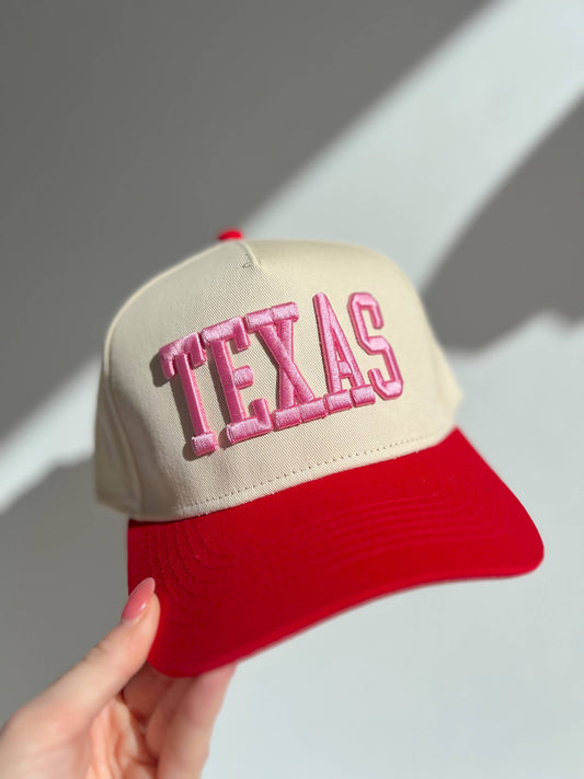TEXAS Shade Of Pink Vintage Trucker Hat