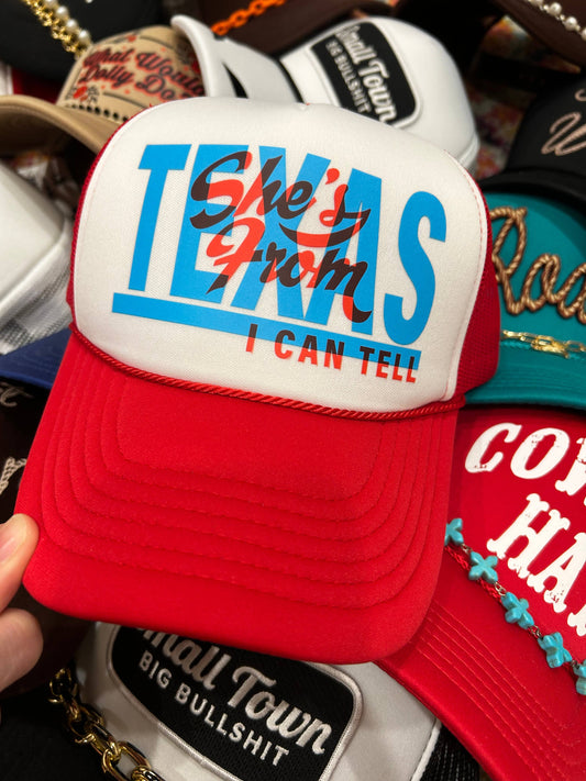 She's From Texas I Can Tell Trucker | Western Hats | Rodeo