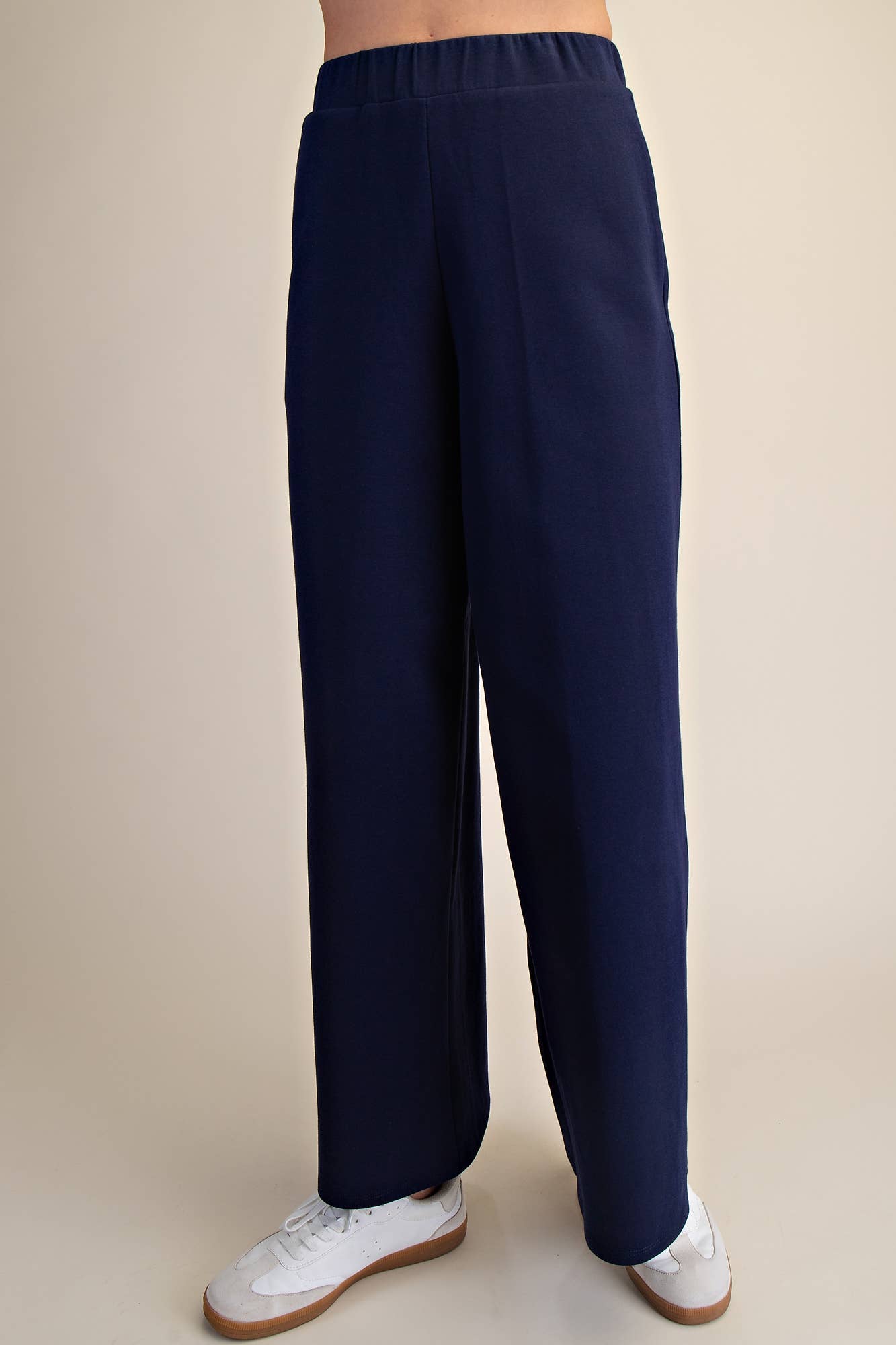 Waist Elastic Band Wide Leg Pants