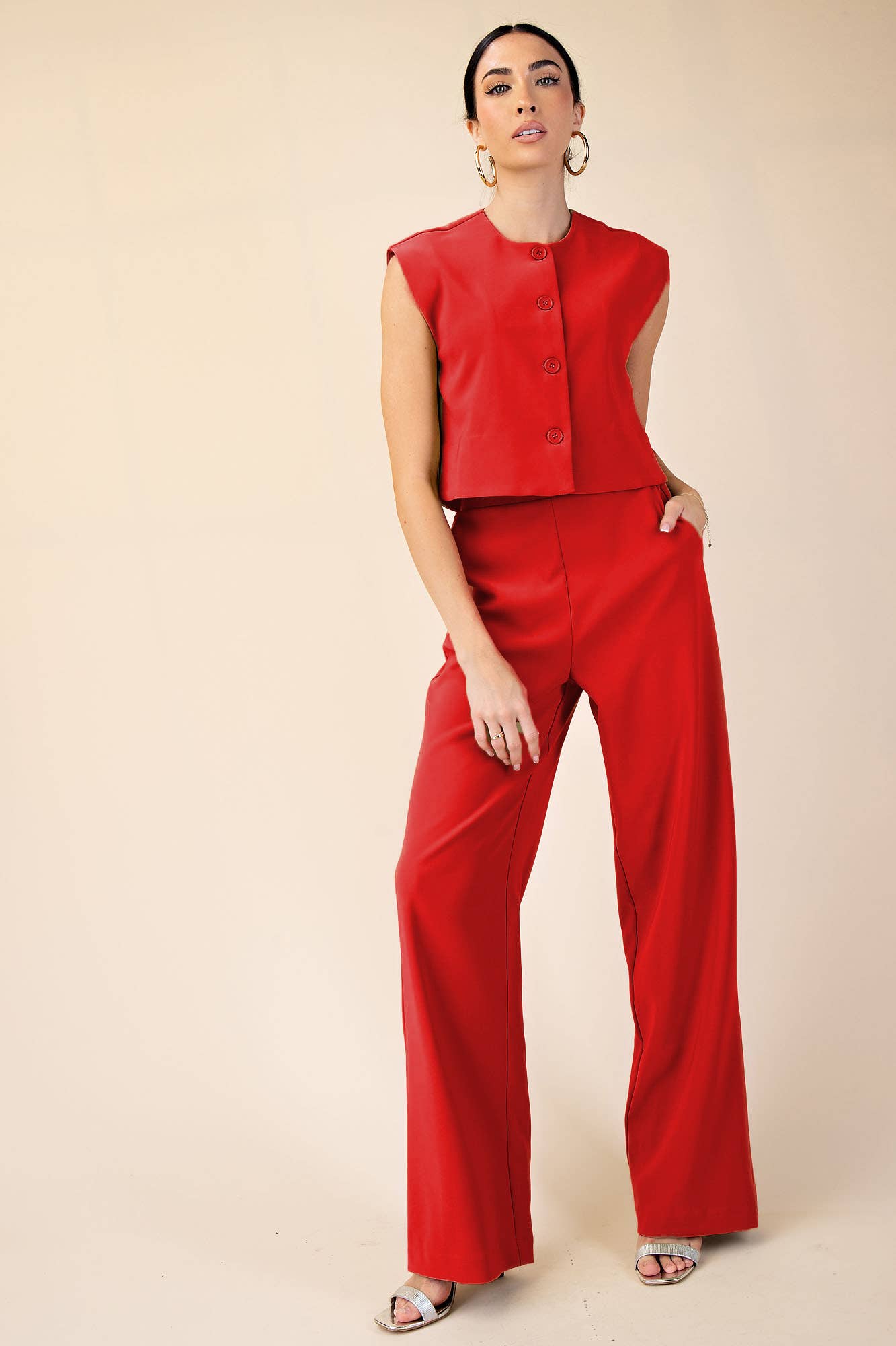 High Rise Wide Leg Pants