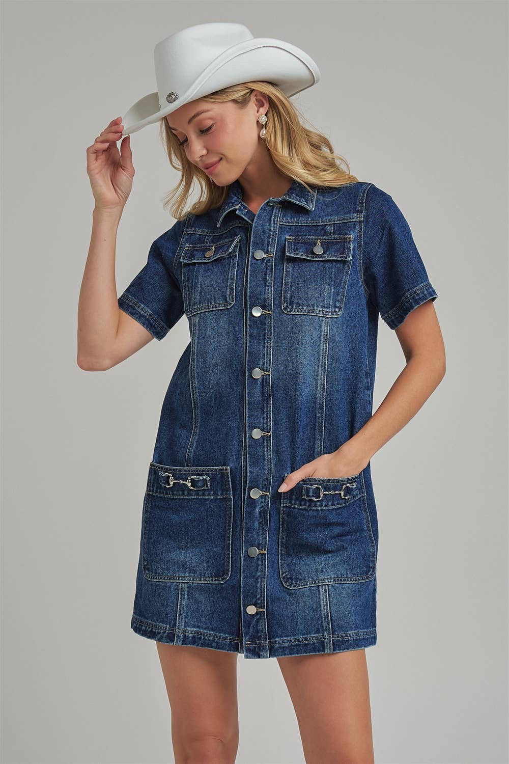 WESTERN DENIM MINI SHIRT DRESS_JLD60071-01
