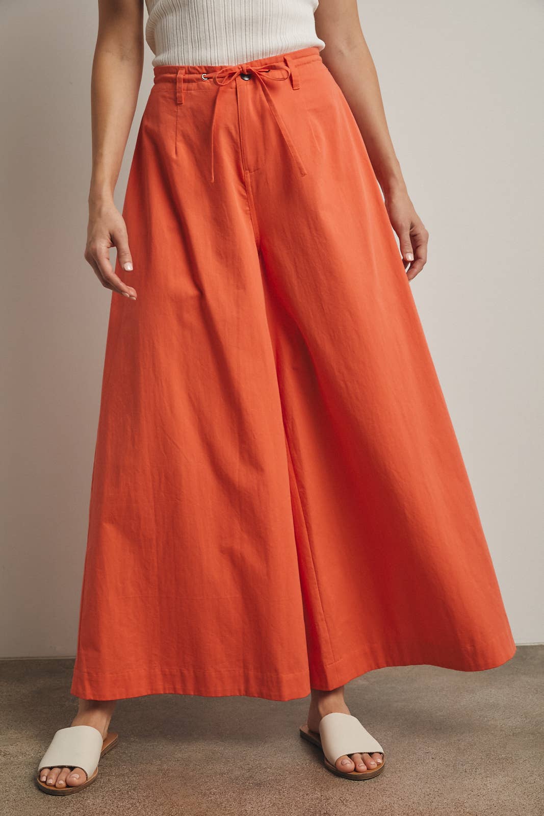WIDE LEG DRAWSTRING PANTS / WL25-11679
