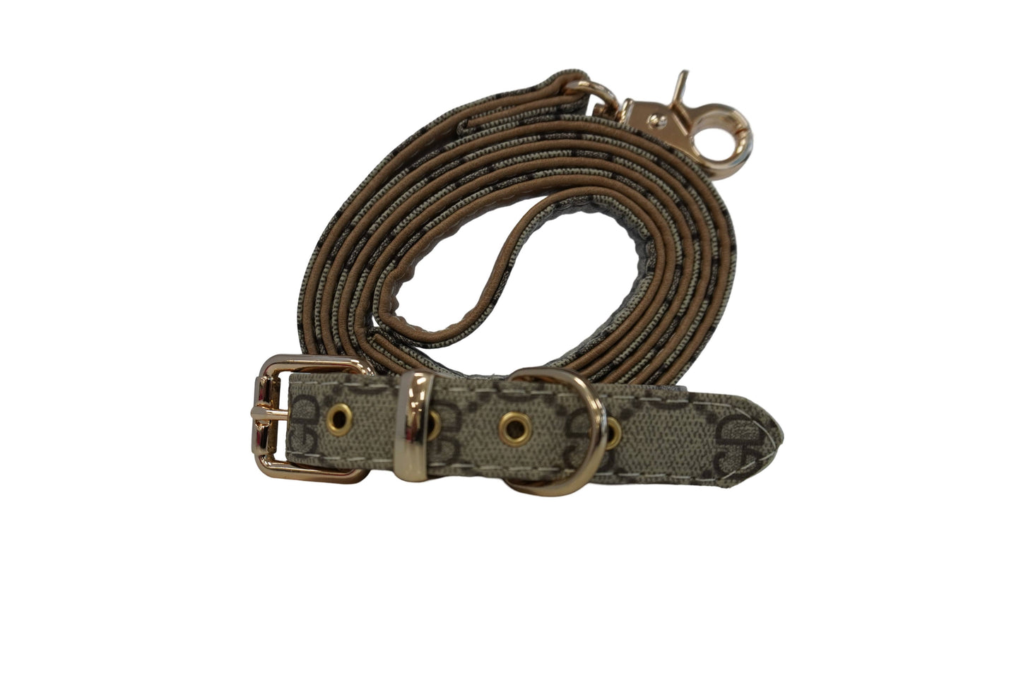 Sofia Brown Luxury Collar and Leash Set