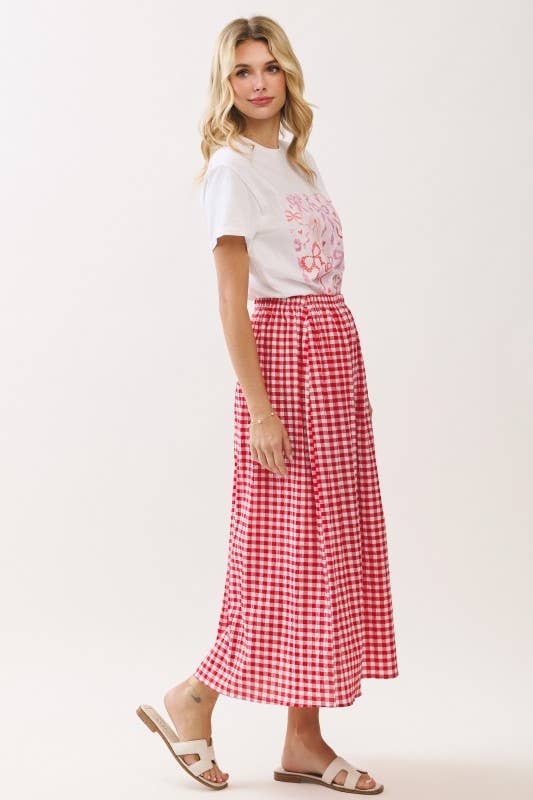 Gingham Maxi Skirt WS52550