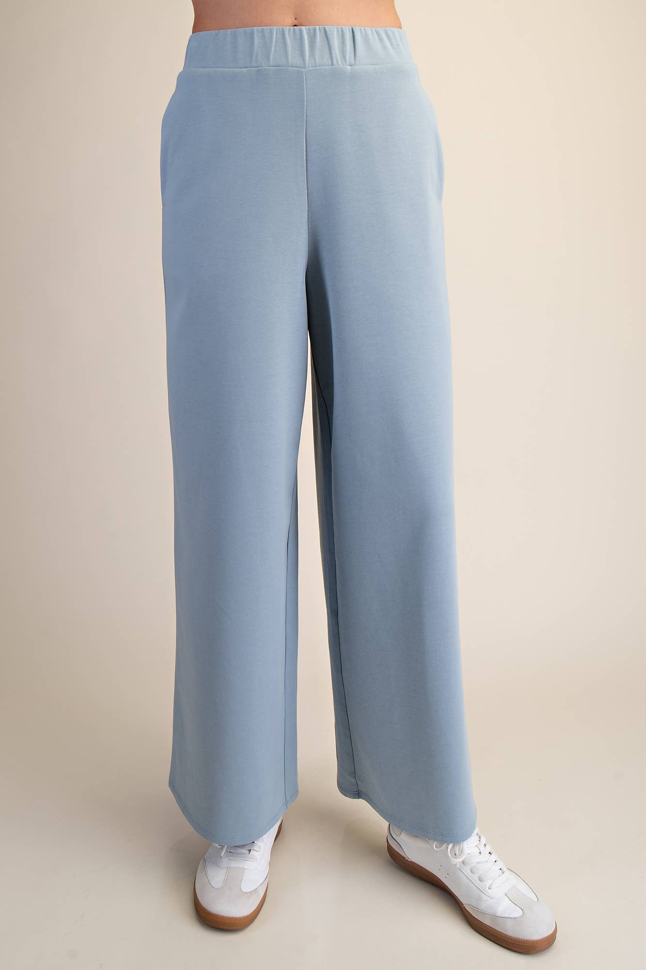 Waist Elastic Band Wide Leg Pants