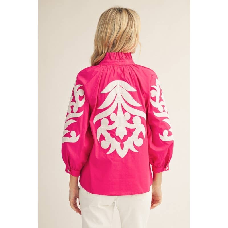 NEW Baroque applique detail top