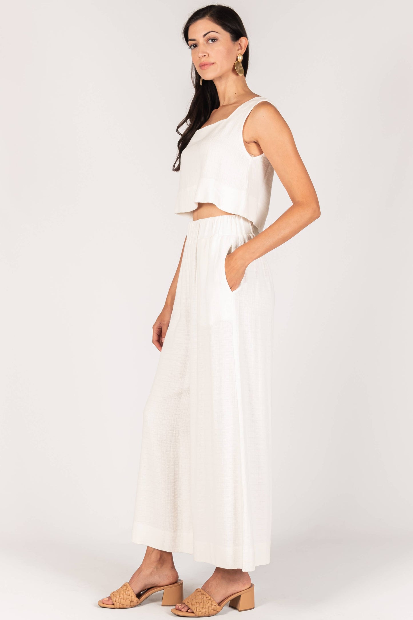P. CILL Linen Wide Leg Pants