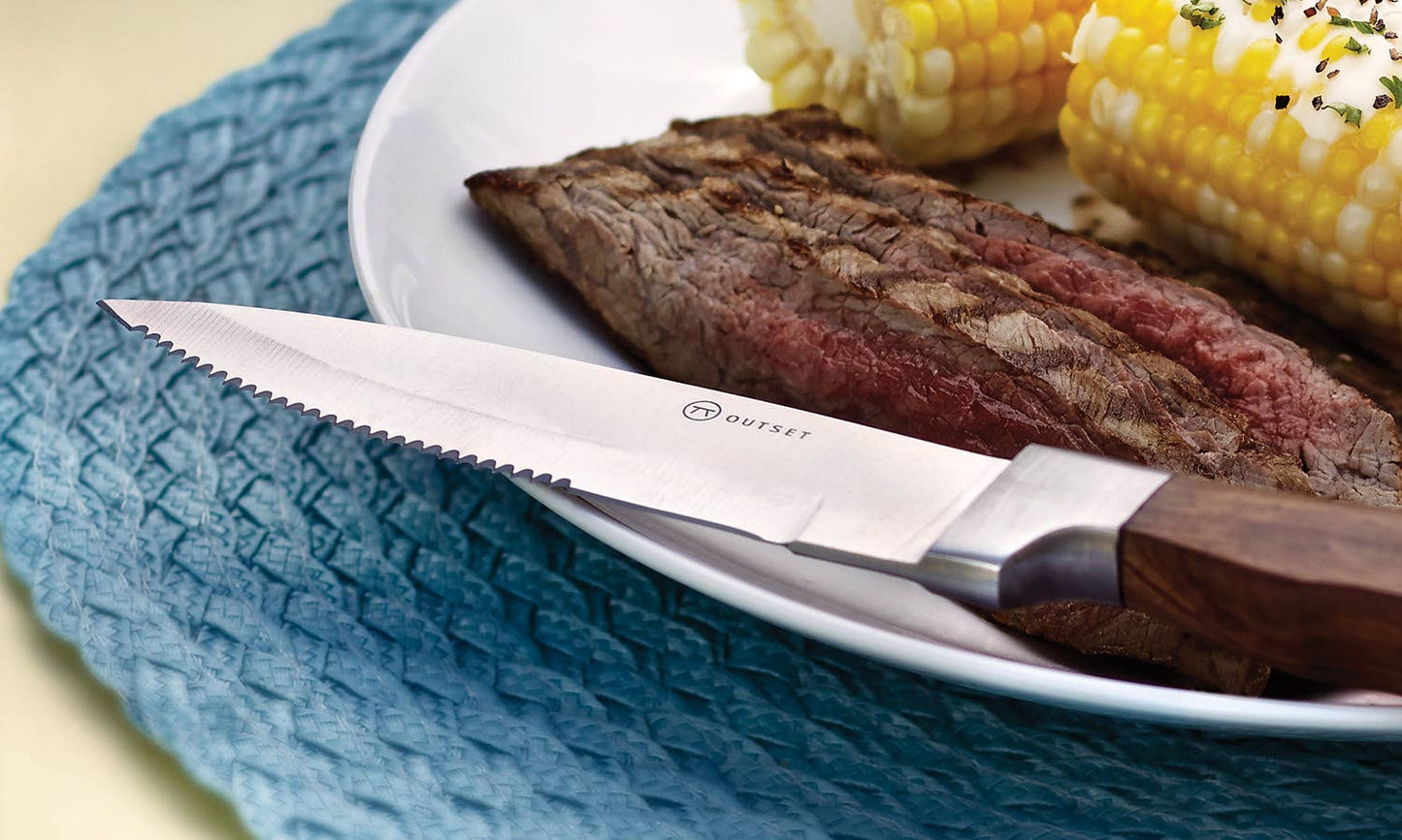 Outset Stainless Steel Jackson Steakhouse Knife, Set of 4