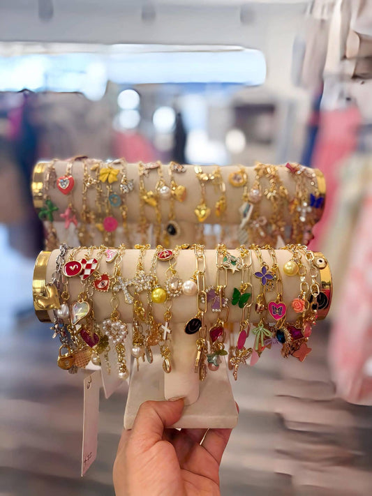 Trendy Gold Everyday Charm Bracelet
