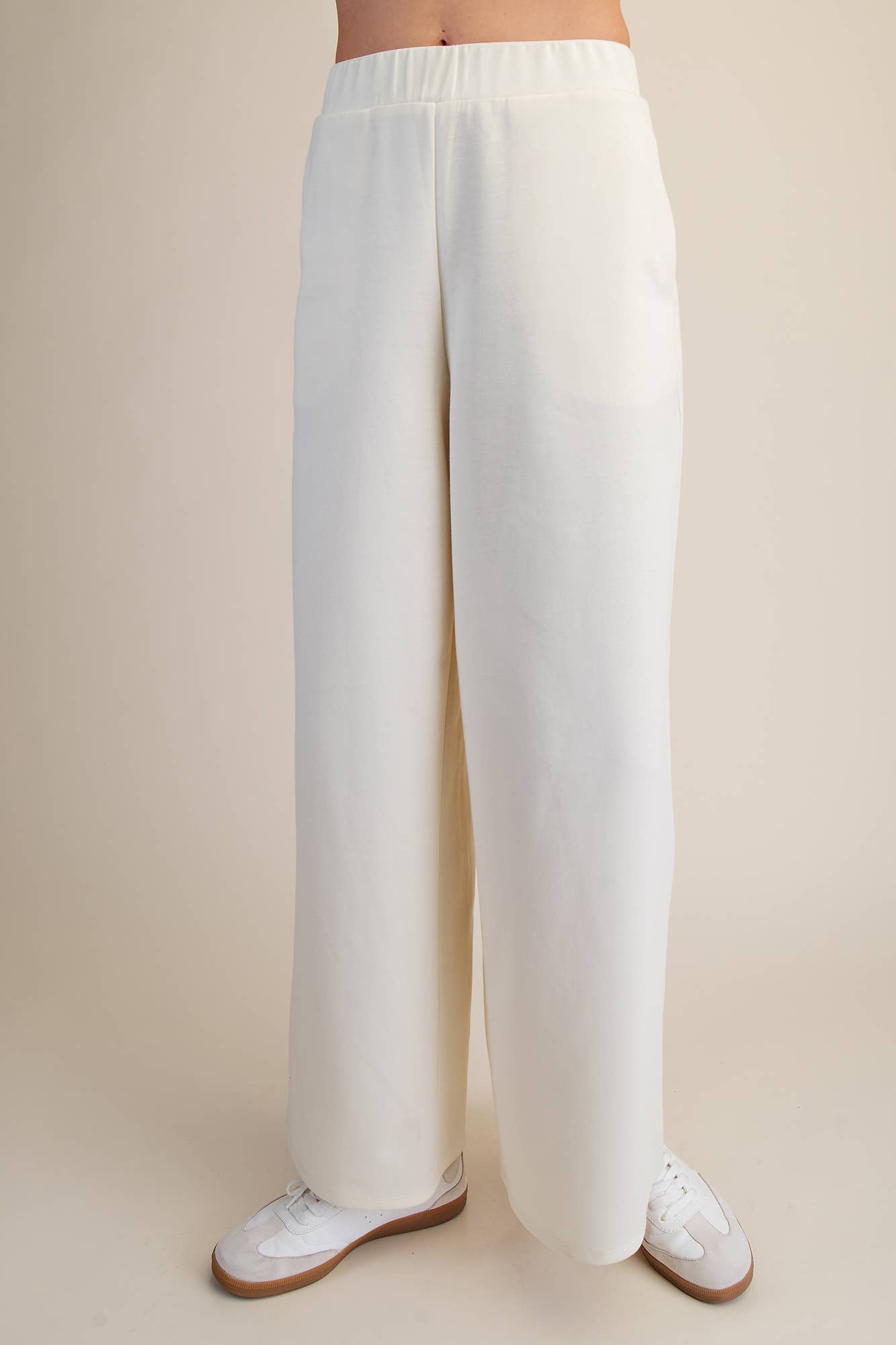 Waist Elastic Band Wide Leg Pants