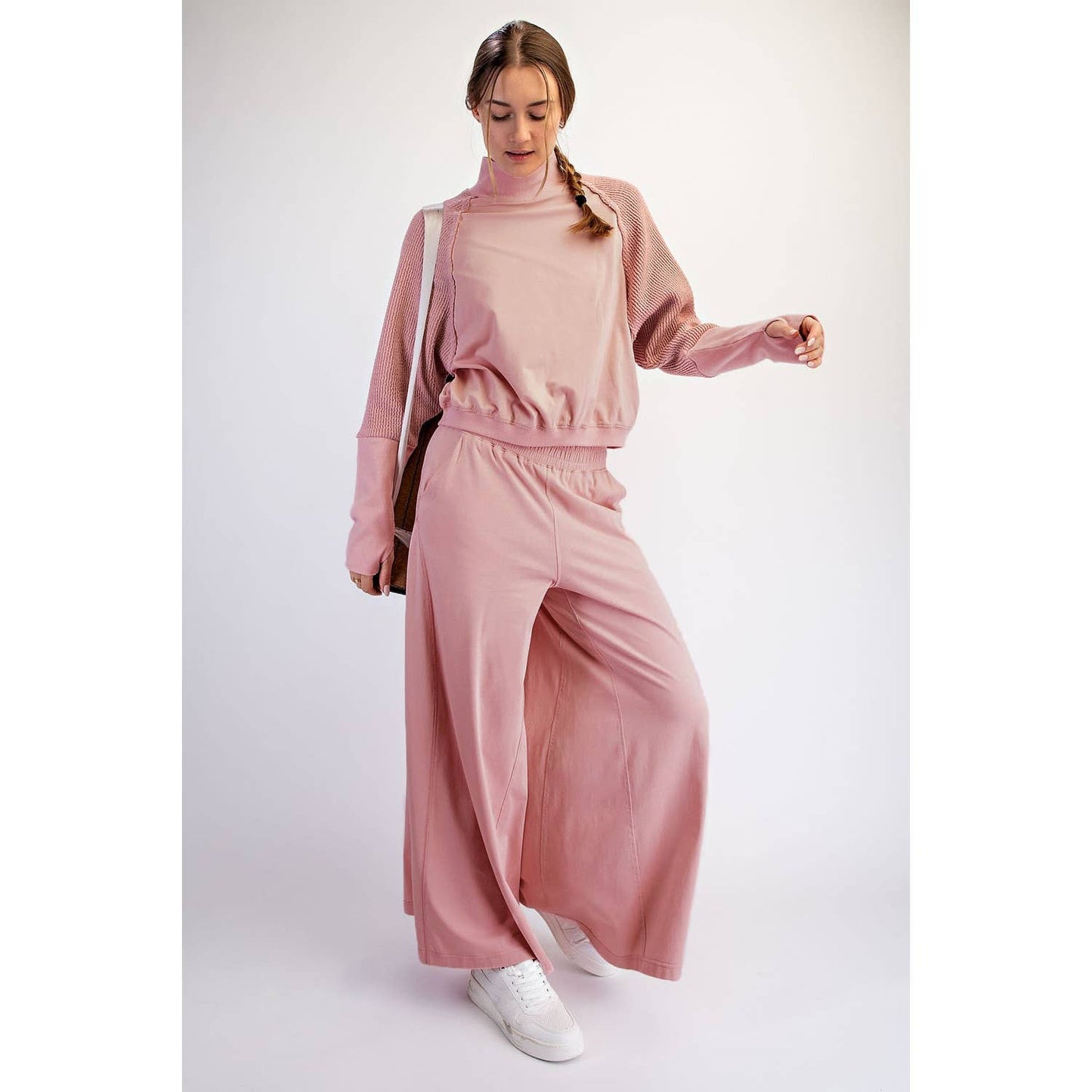 COTTON LYCRA TEXTURED SLEEVE SET