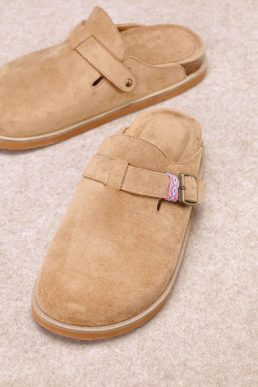 CAPRI BRAIDED LOOP DETAIL CLOSED-TOE CORK CLOG SANDADL