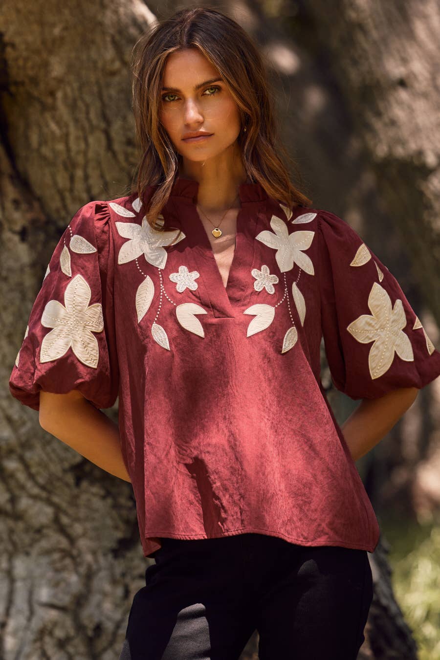 Washed Suede Top