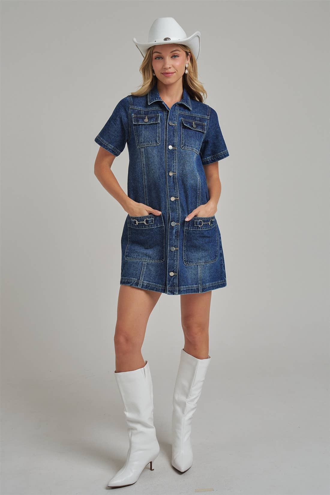 WESTERN DENIM MINI SHIRT DRESS_JLD60071-01