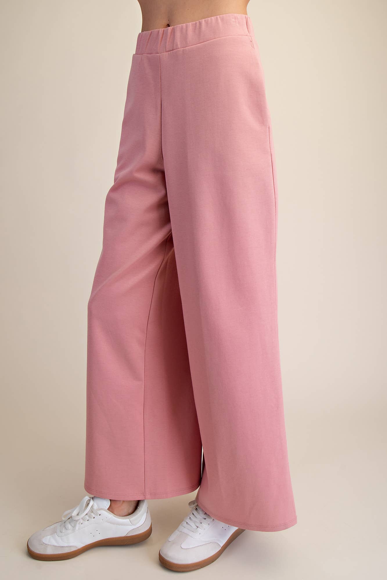 Waist Elastic Band Wide Leg Pants