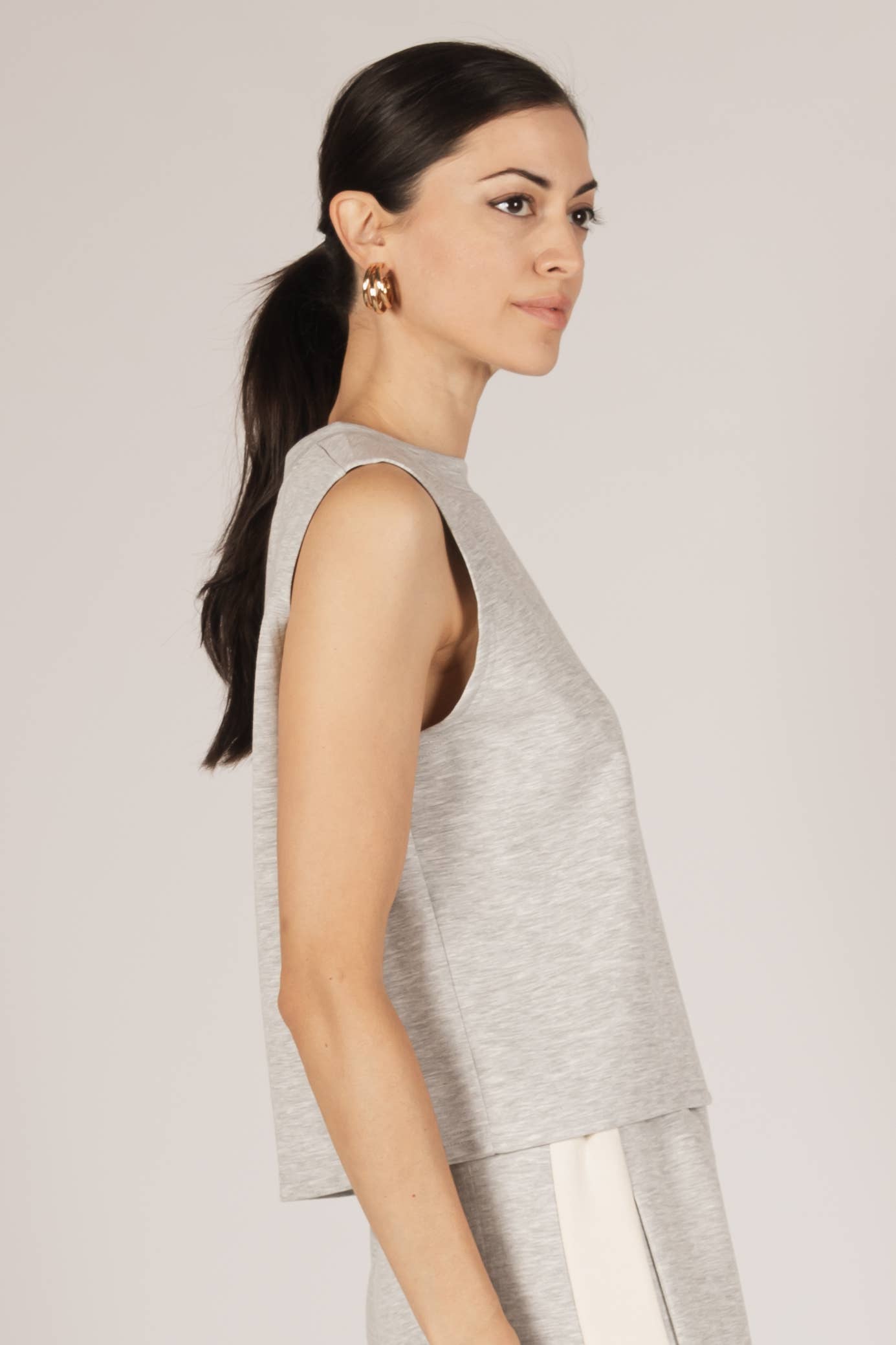 P. CILL Butter Modal Round Neck Sleeveless Top