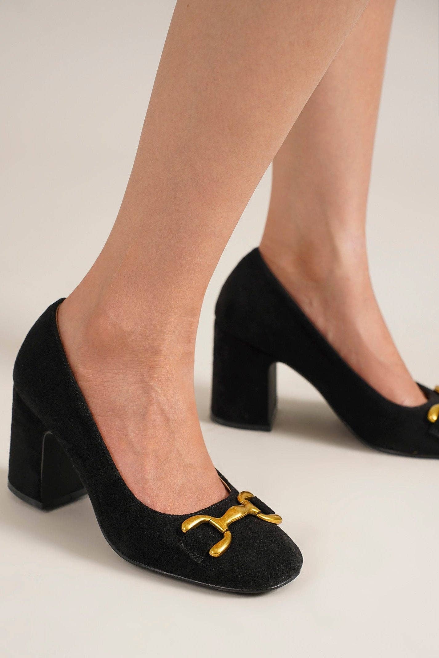 PALMER-05 Block Heel Pumps