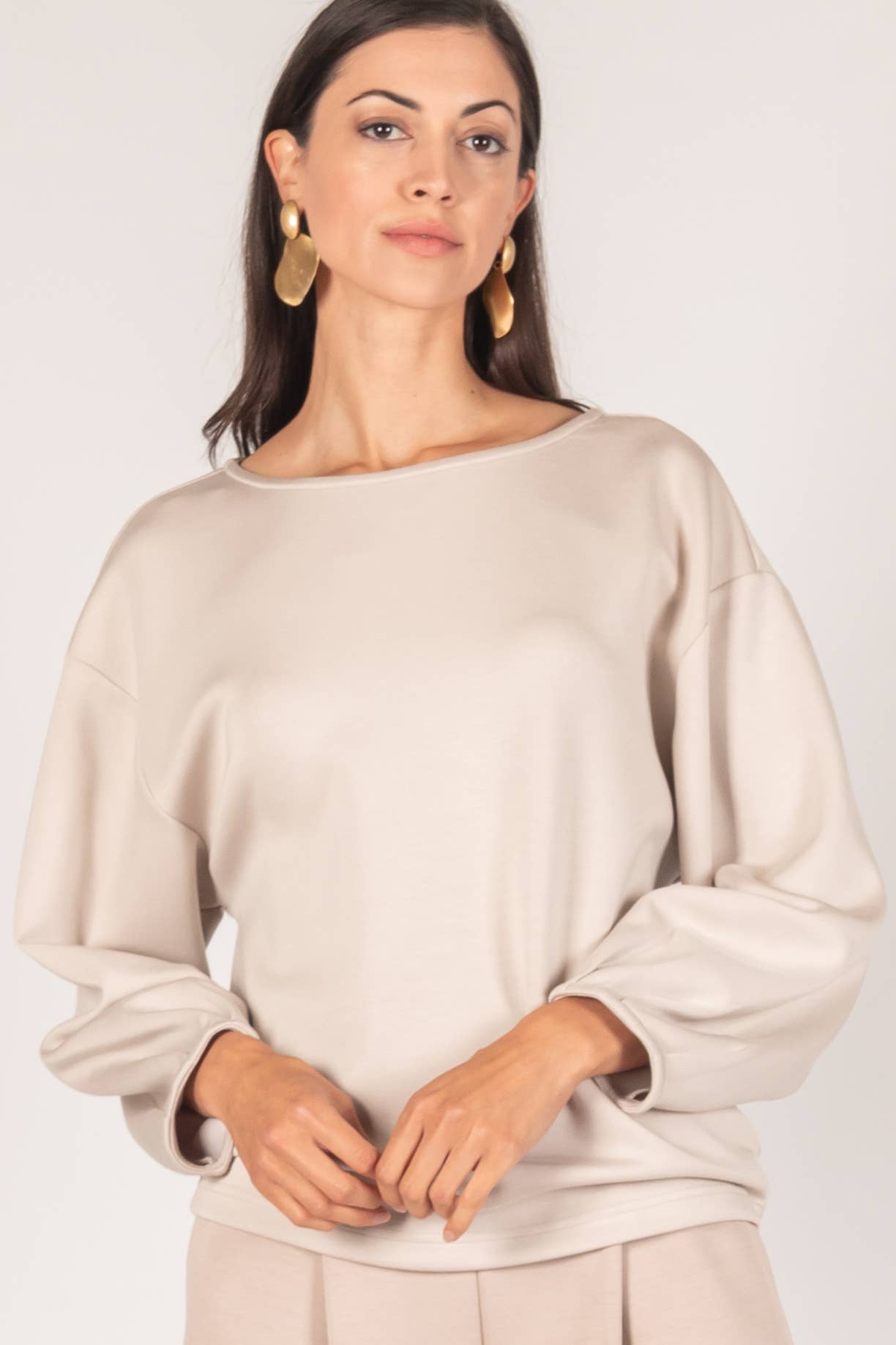 P. CILL Butter Modal Dropped Shoulder Top