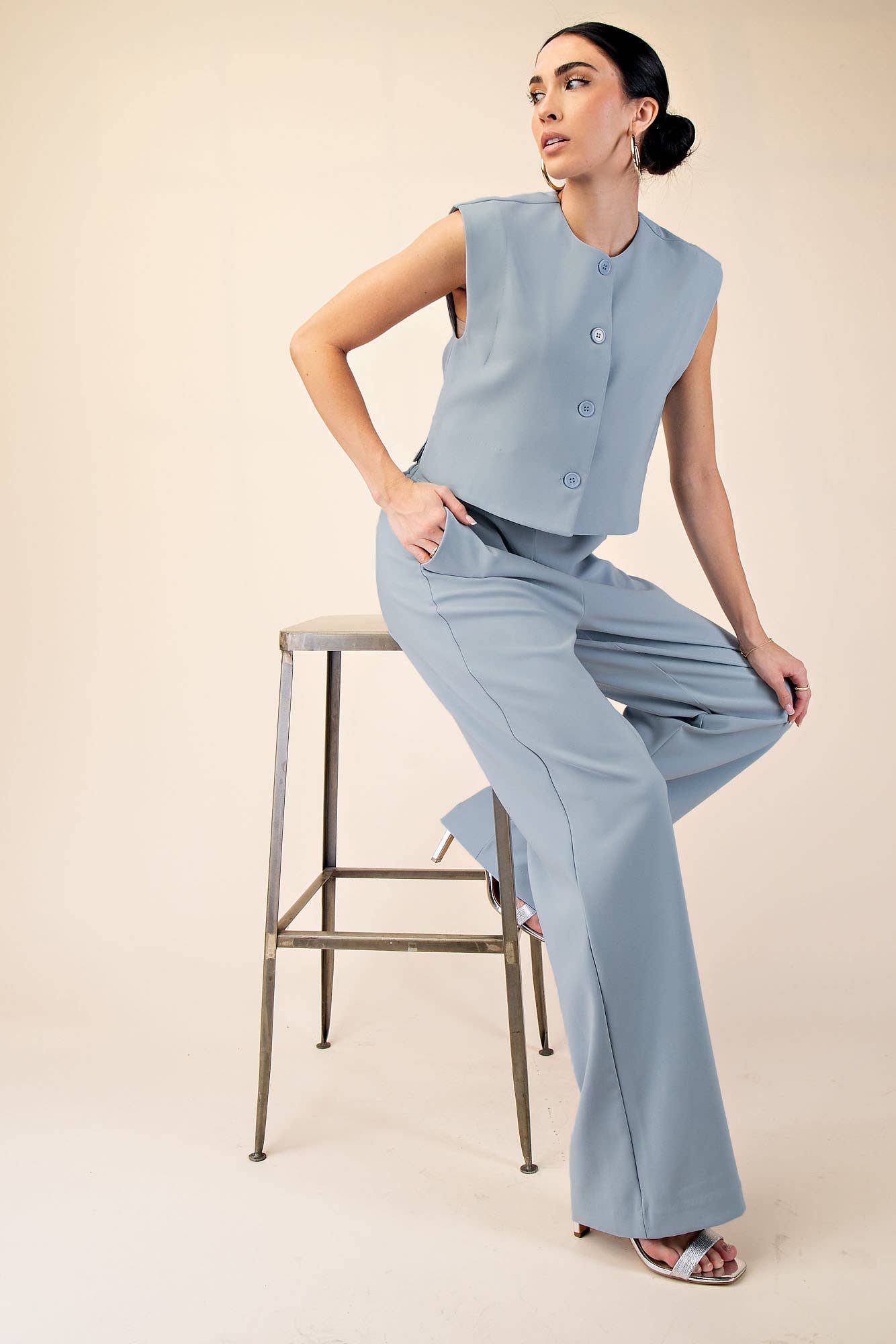 High Rise Wide Leg Pants