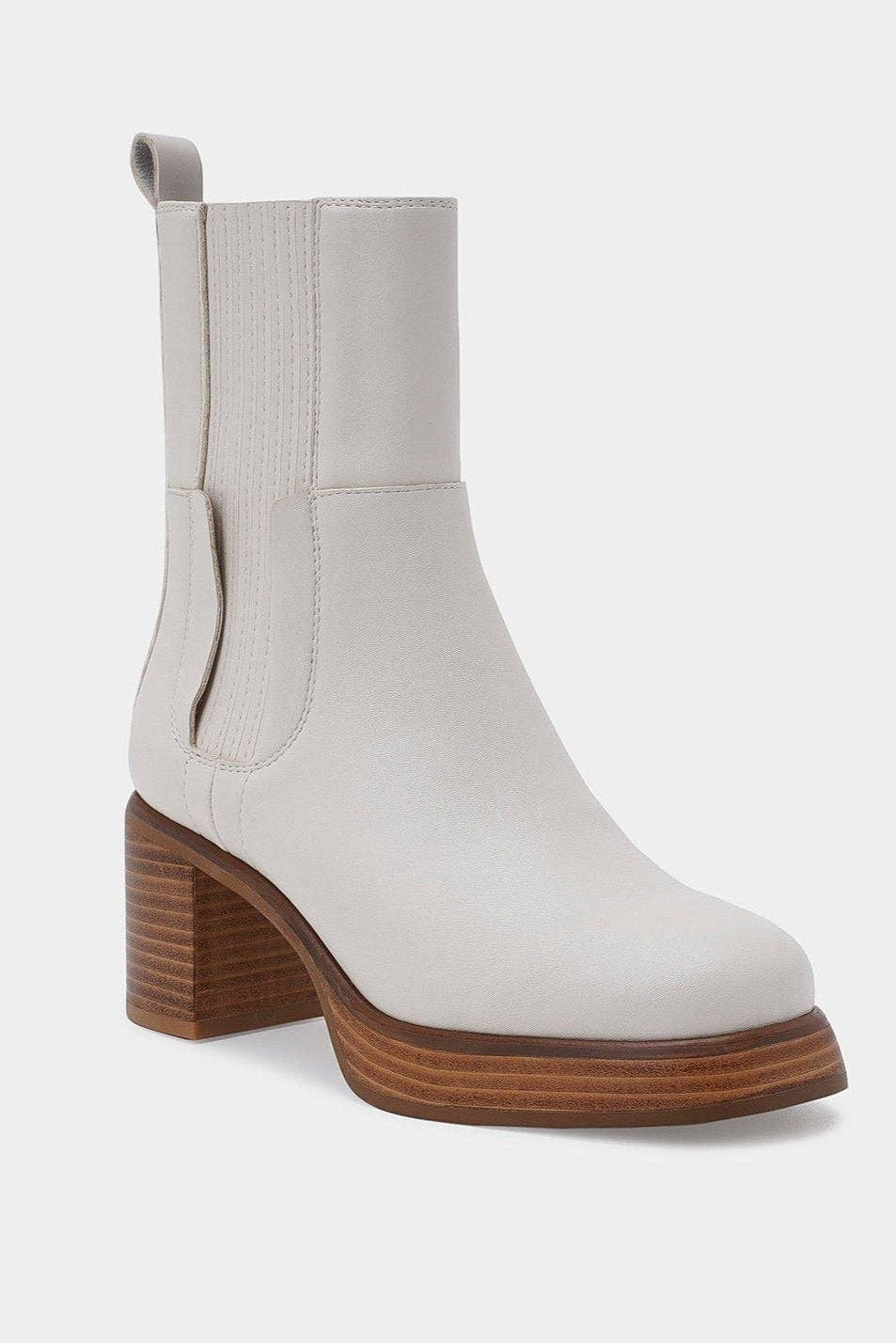 TRICIA-01 Block Heel Ankle Boots