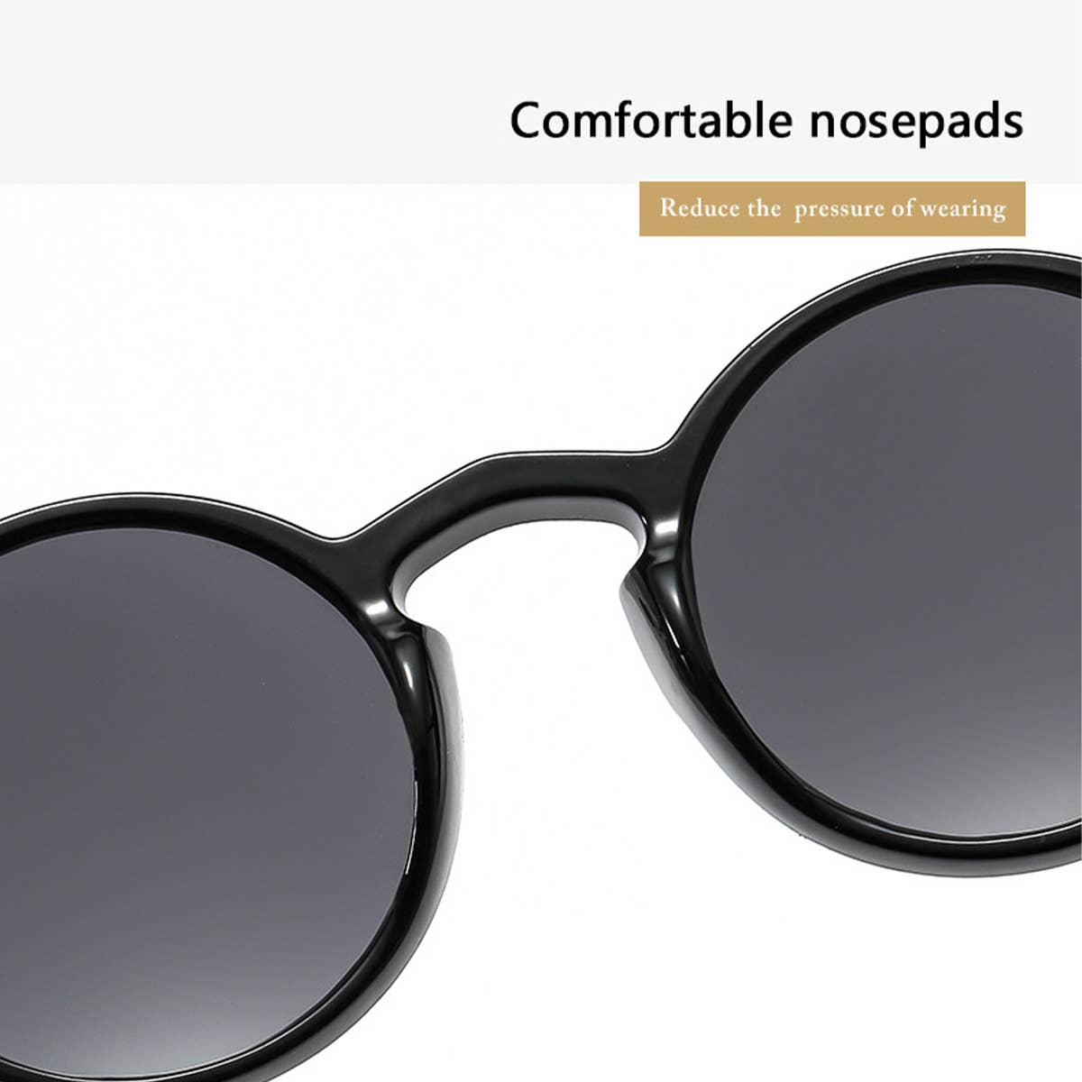 ROUND FRAME TINTED LENS FASHION GLASSES UNISEX_CWASG0286