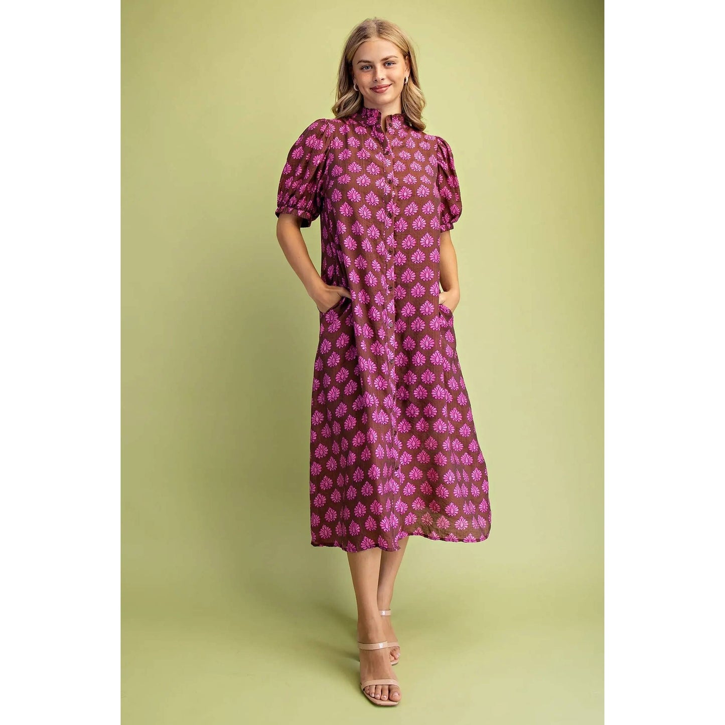 Printed Midi Dress