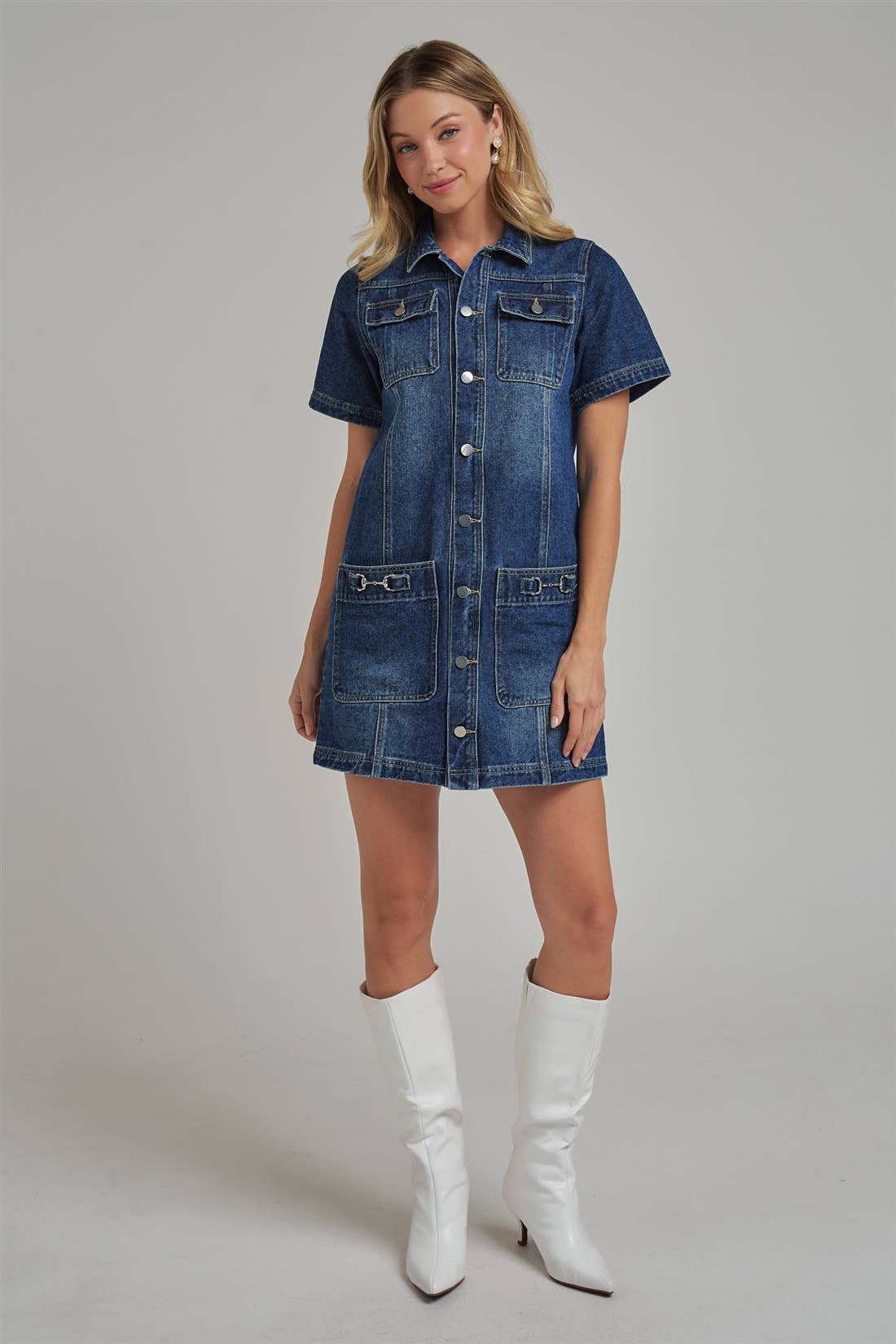 WESTERN DENIM MINI SHIRT DRESS_JLD60071-01