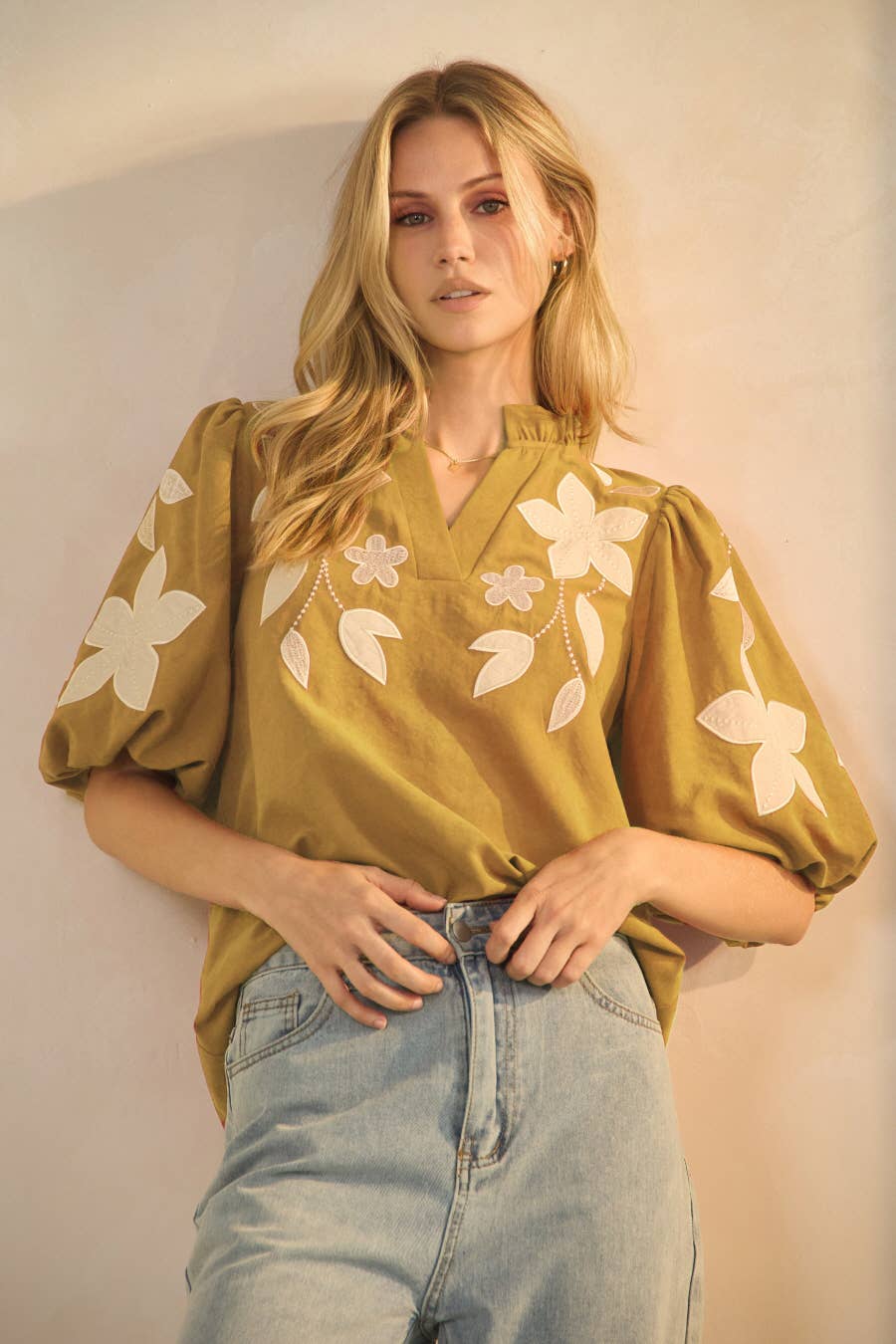 Washed Suede Top