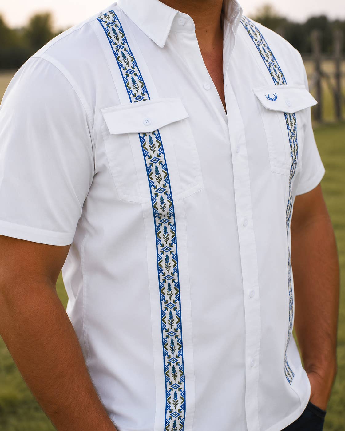 Bluebonnet Guayabera