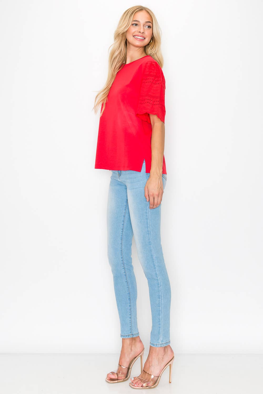 Ramona Pointe Knit Top with Lace