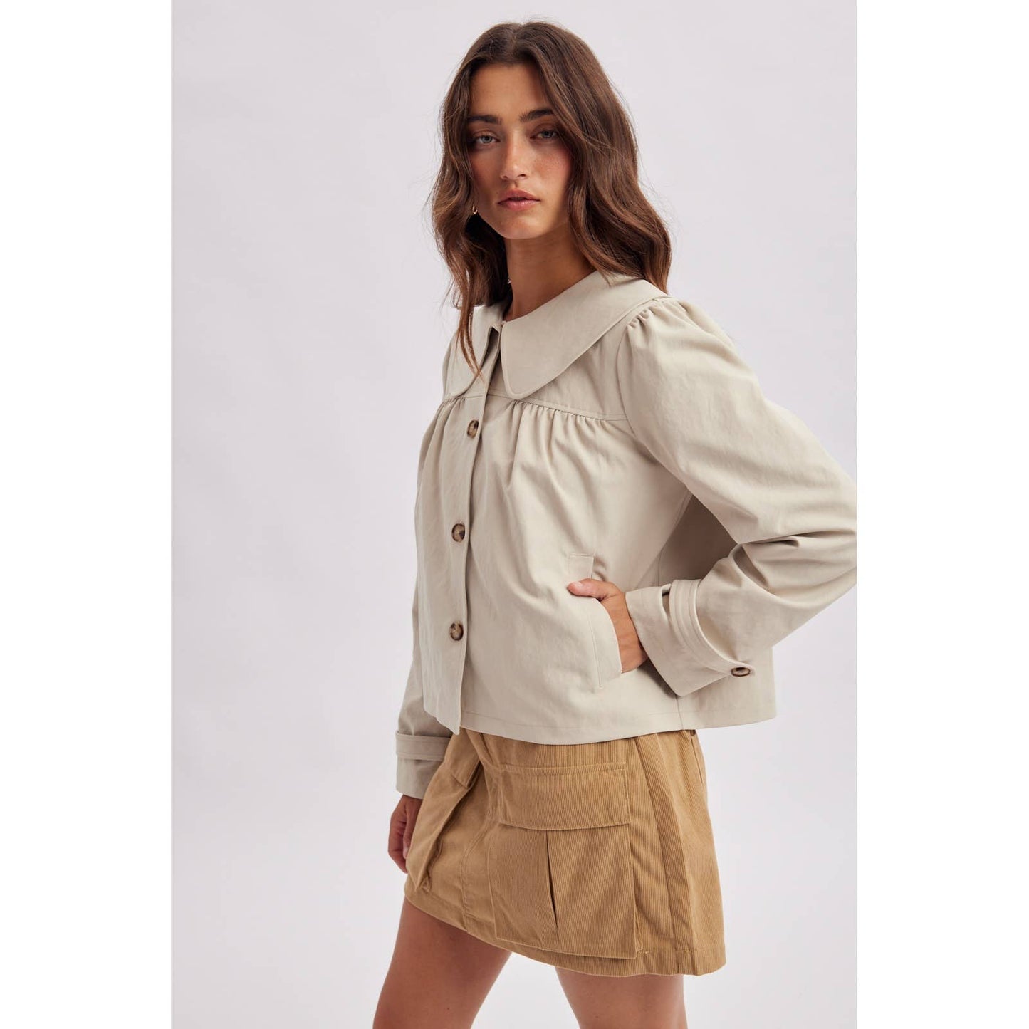 PETER PAN COLLARED JACKET / WL26-13038