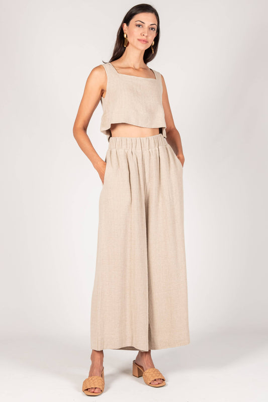 P. CILL Linen Wide Leg Pants