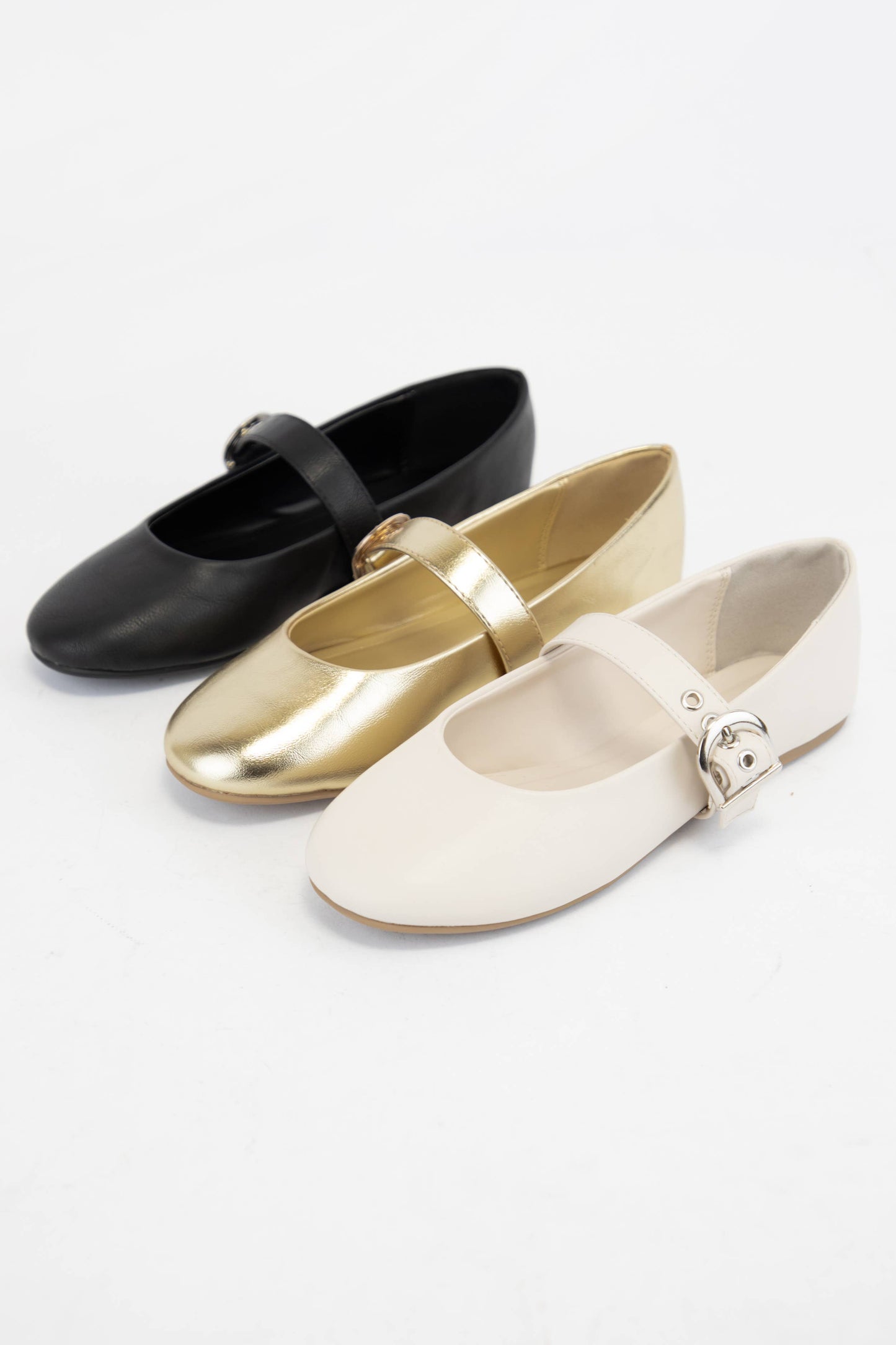 SEESAW ROUND TOE BUKKLED STRAP MARY JANE FLAT