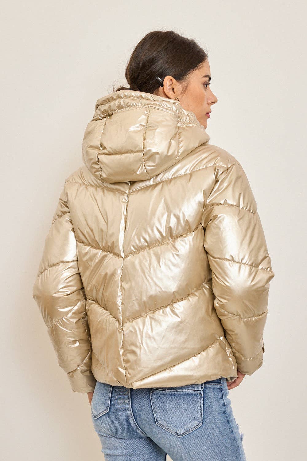 Metallic down jacket