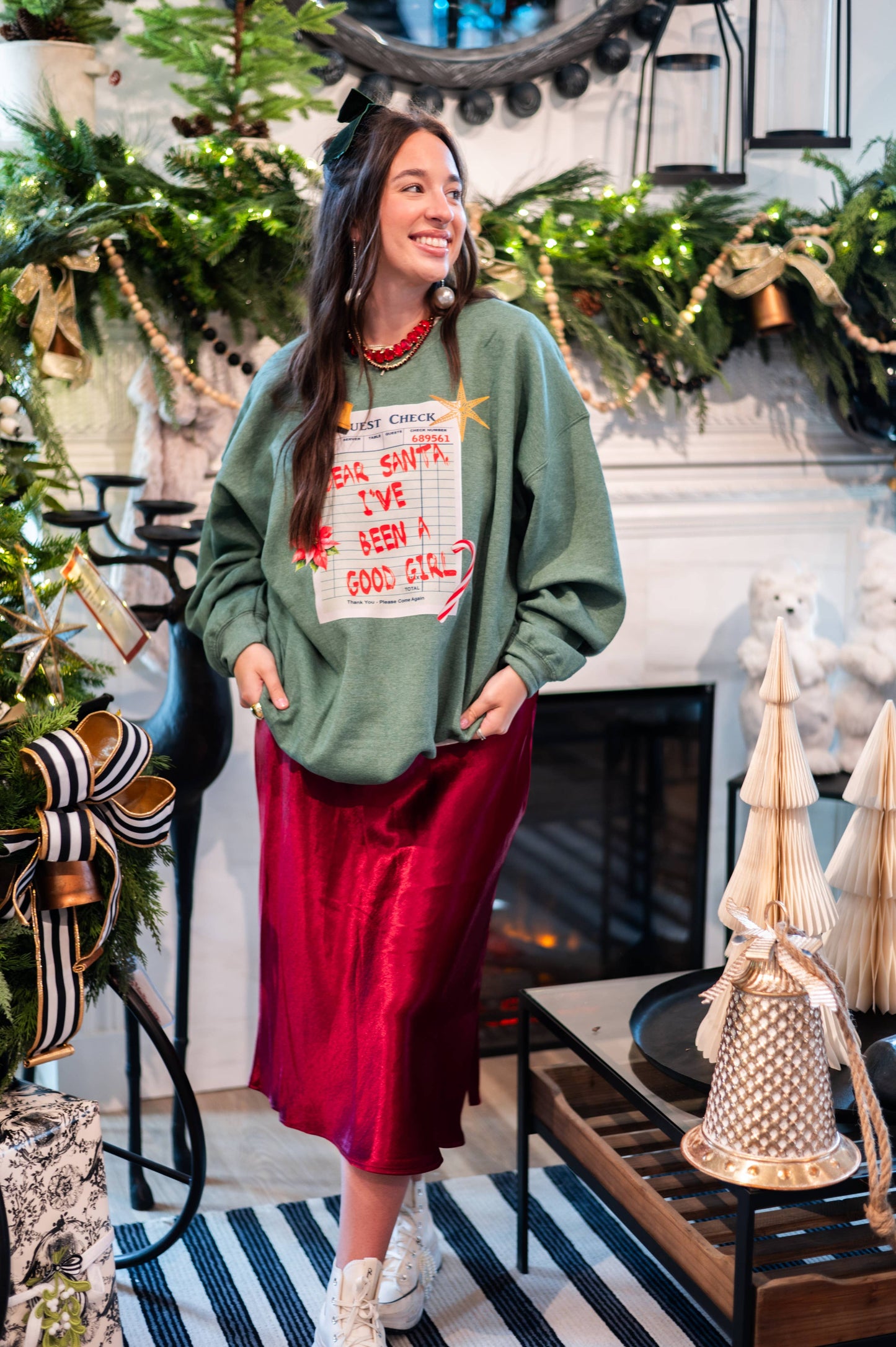 Dear Santa I've Been A Good Girl Sweatshirt